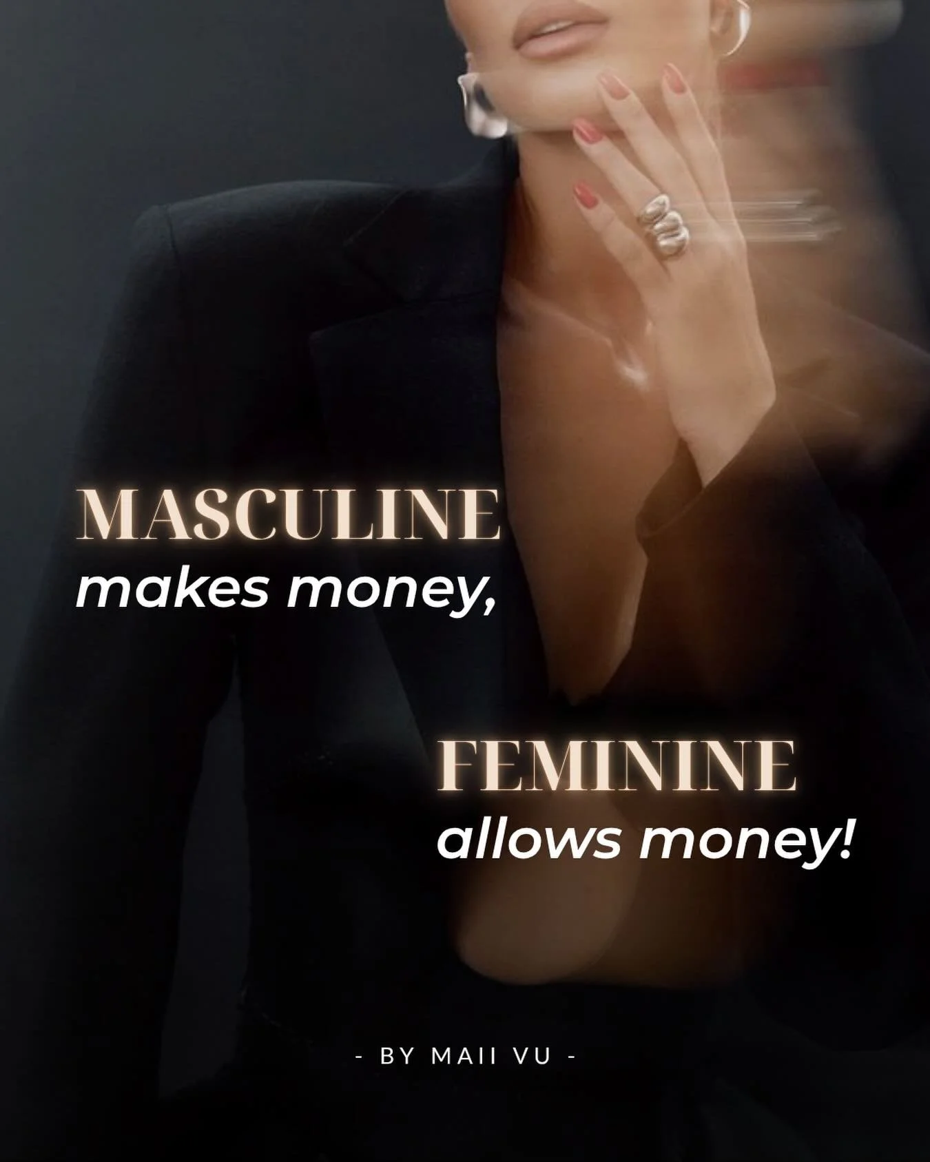 Nhiều phụ nữ của sự nghiệp chỉ c&oacute; thể giữ được feminine &amp; flow khi bu&ocirc;ng bỏ ho&agrave;n to&agrave;n c&ocirc;ng việc, bỏ qua &aacute;p lực v&agrave; cho ph&eacute;p bản th&acirc;n tận hưởng h&agrave;nh tr&igrave;nh healing.

Nhưng khi