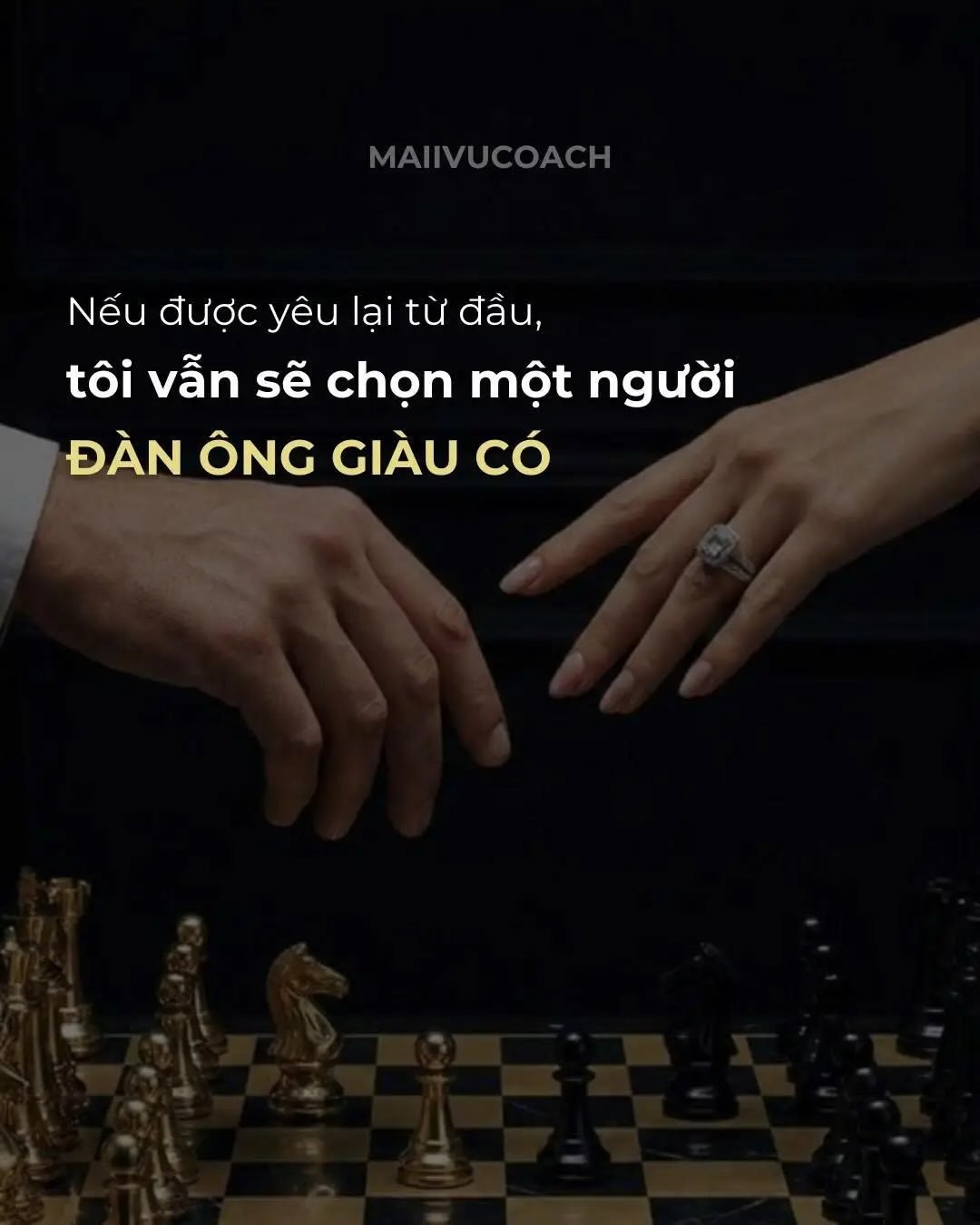 Nếu được y&ecirc;u lại từ đầu, t&ocirc;i vẫn chọn y&ecirc;u người gi&agrave;u &hellip; 
#maiivucoaching #highvaluewoman #feminine
