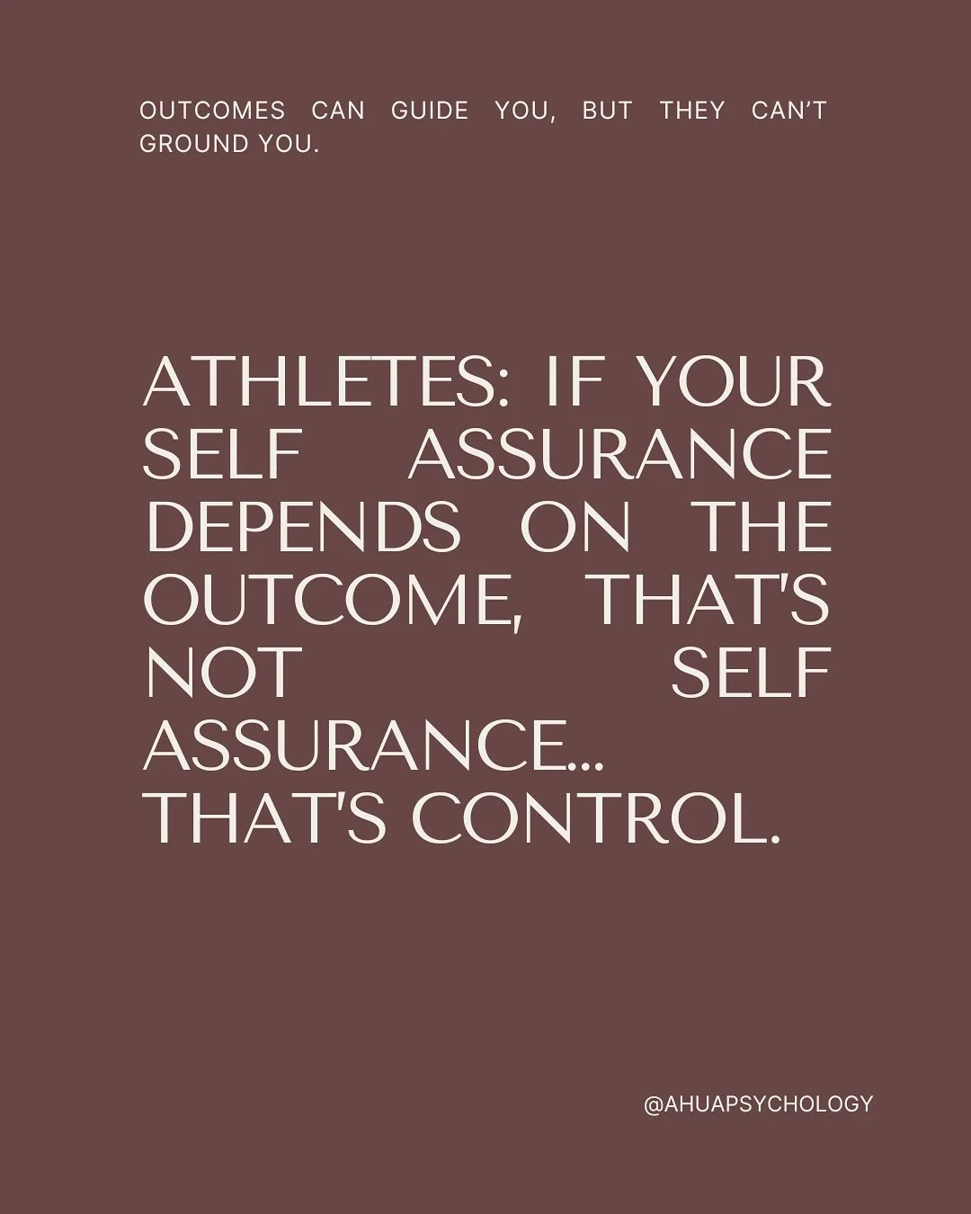Self assurance is a quiet confidence in one&rsquo;s own ability and character, independent of success of failure. 

Is your self assurance built on outcomes, or something deeper?

If your self assurance hangs on results, it&rsquo;s only as stable as 