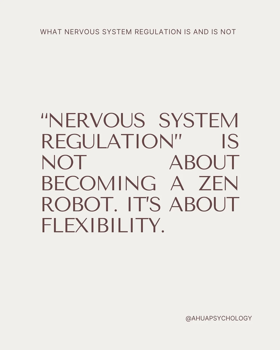 I keep seeing people talk about &ldquo;nervous system regulation&rdquo; like it&rsquo;s some kind of permanent zen mode,  but it&rsquo;s not 😑

That thinking is a slippery slope. It&rsquo;s unrealistic (and honestly unhealthy) to expect to stay &ldq