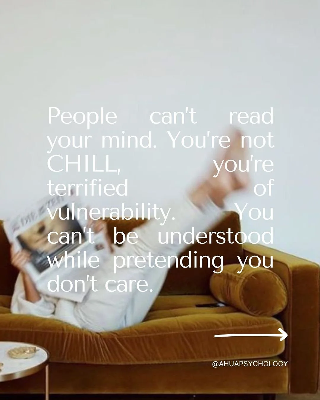 Everyone wants to be understood, but few are willing to be seen 🫣

It&rsquo;s easier to act unbothered than admit you care&hellip;but that &ldquo;chill&rdquo; act can also be fear in disguise.

Deep connection (if that&rsquo;s what you&rsquo;re crav