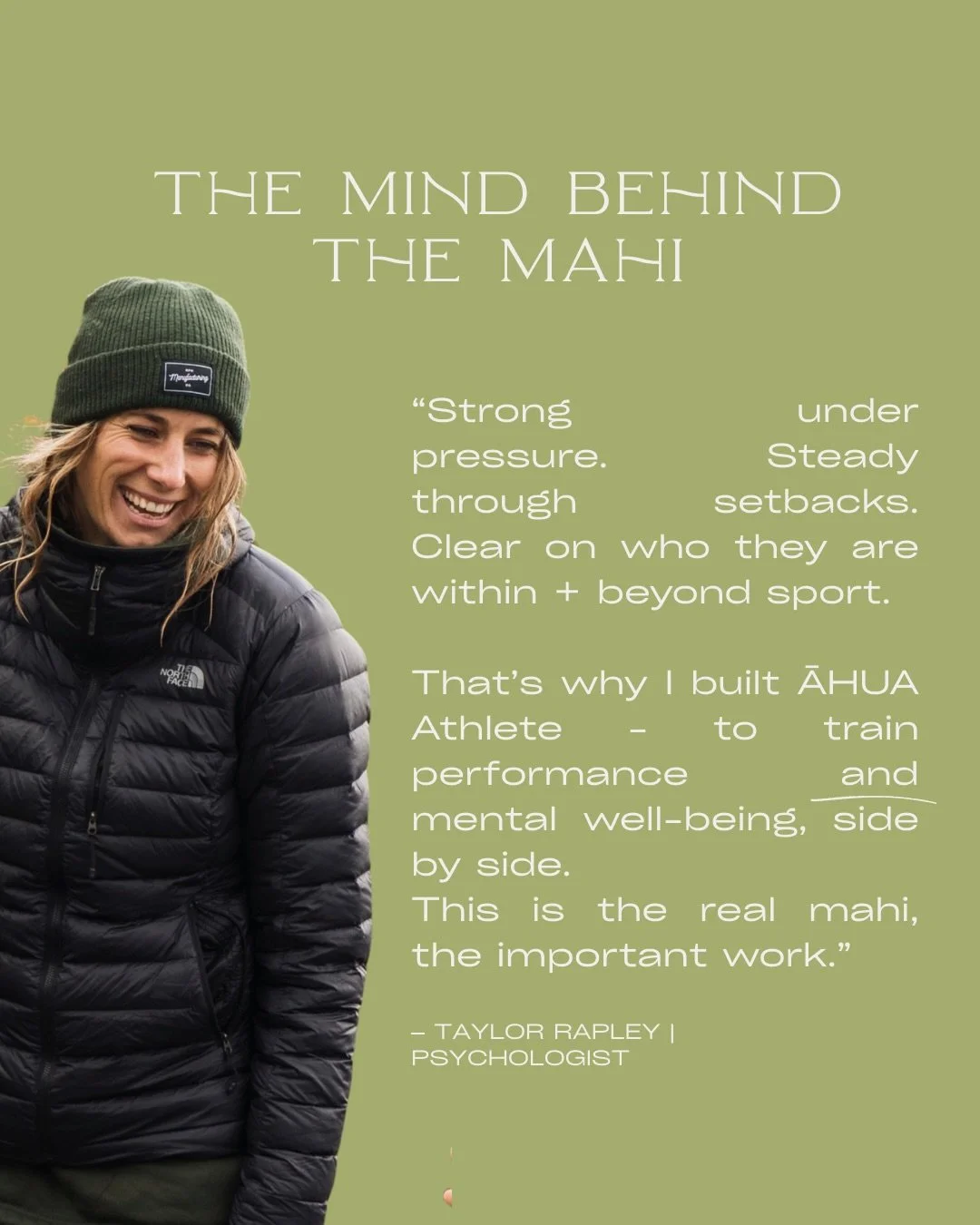 This space was built for athletes who want more than hype and highlight reels.

For those who care about how they think, how they cope, and how they keep showing up when it gets hard.

ĀHUA Athlete is where performance meets being human.
No fluff. Ju