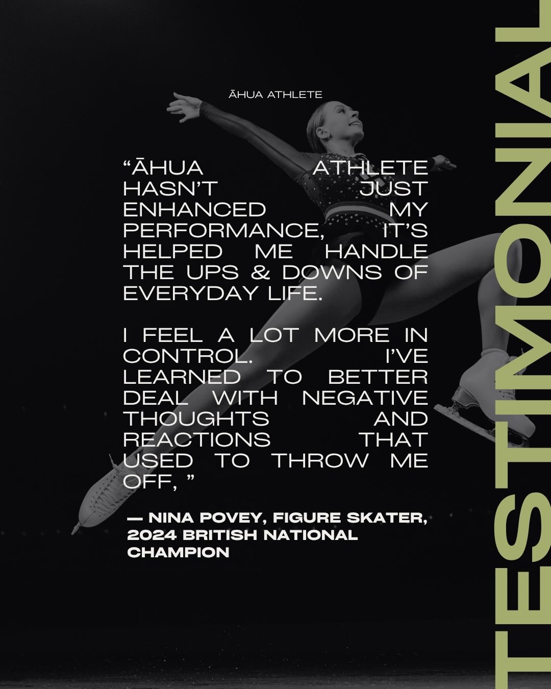&ldquo;The @ahua.athlete is truly transformative. It hasn&rsquo;t just enhanced my performance as an elite figure skater, it&rsquo;s helped me handle the ups and downs of everyday life too. 

I now feel a lot more in control and able to deal with neg