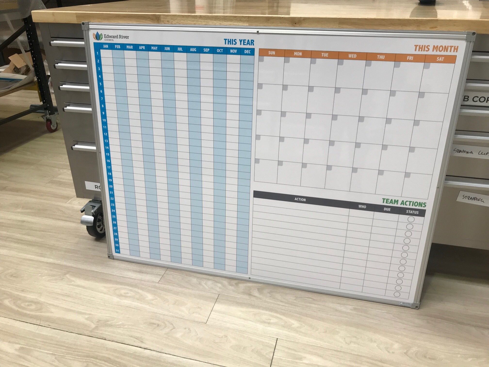 Custom Yearly Calendar Whiteboard — Branded Whiteboards Whiteboards