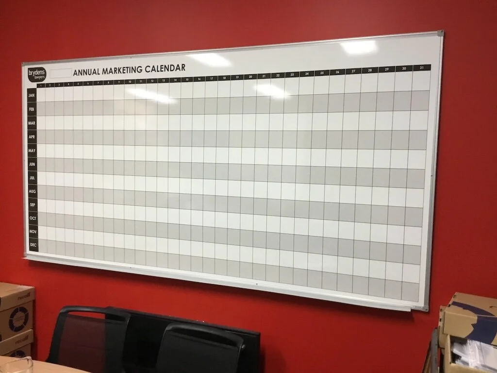 Custom Yearly Calendar Whiteboard — Branded Whiteboards Whiteboards