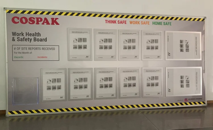 Custom Site Safety and PreStart Notice boards. Include Site Plans or ...