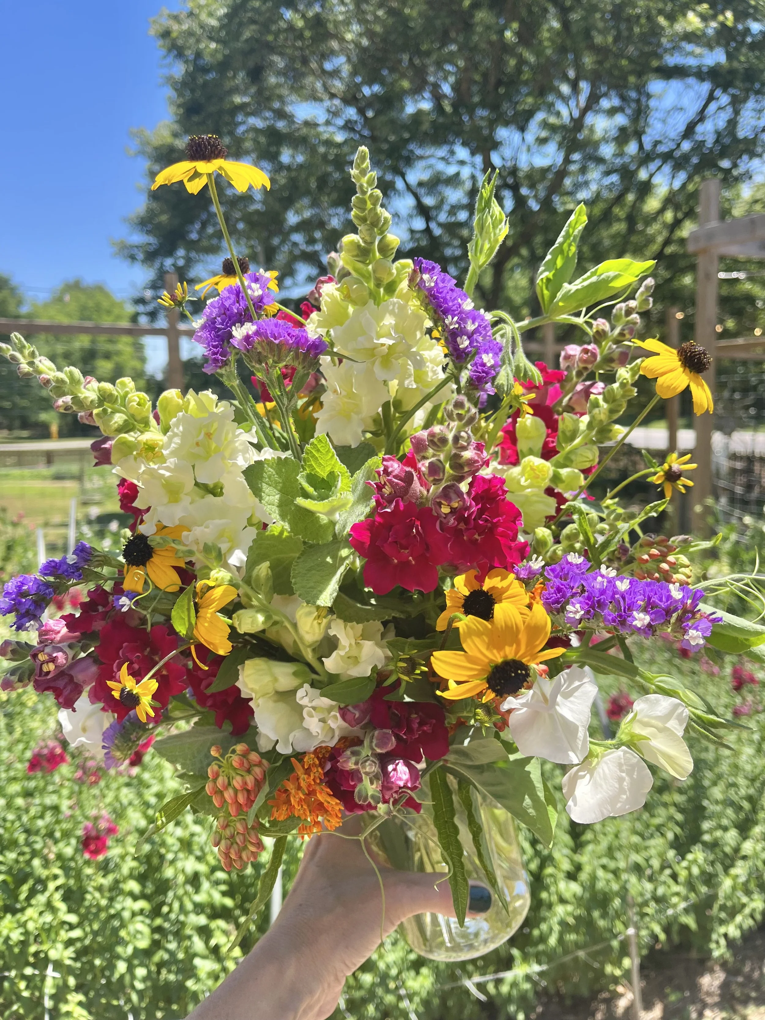Seasonal Farmer's Choice Mason Arrangement