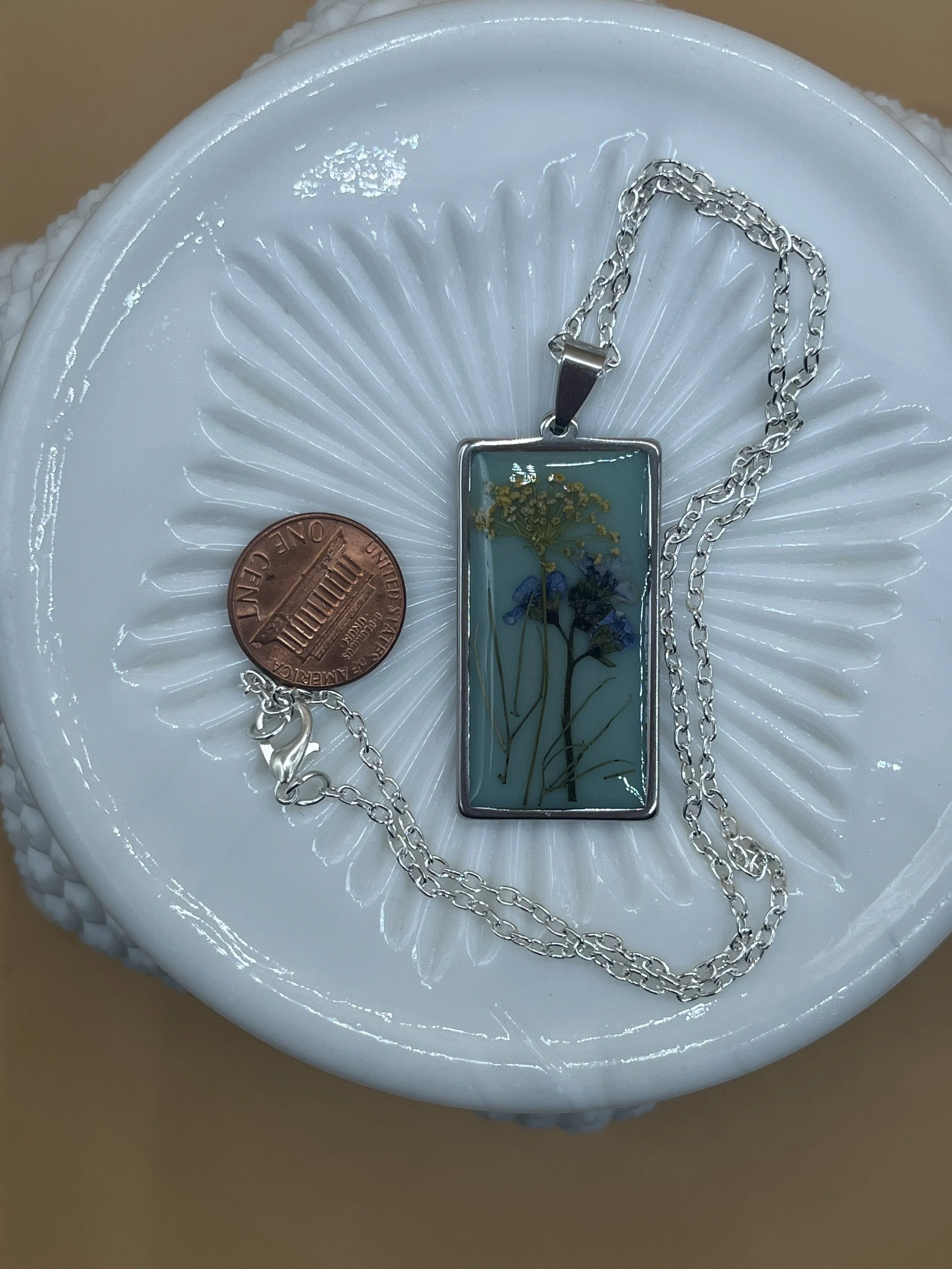Dill & Forget-Me-Not Garden Necklace