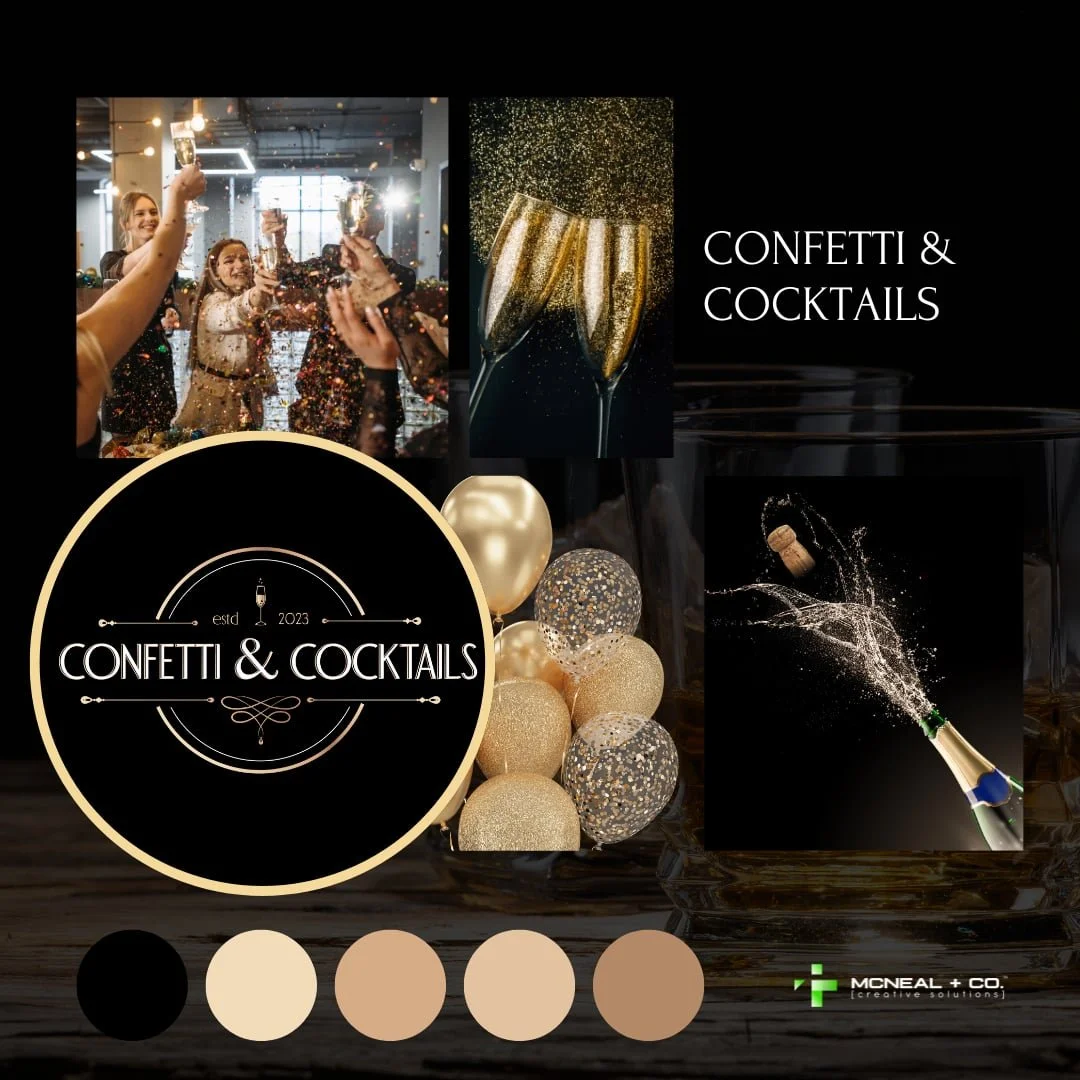 Confetti & Cocktails Brand Identity