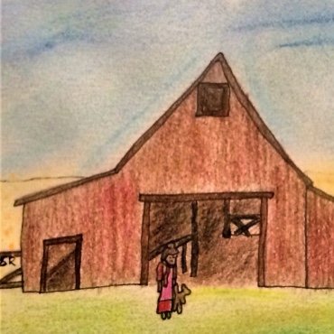 Liael Outside the Barn