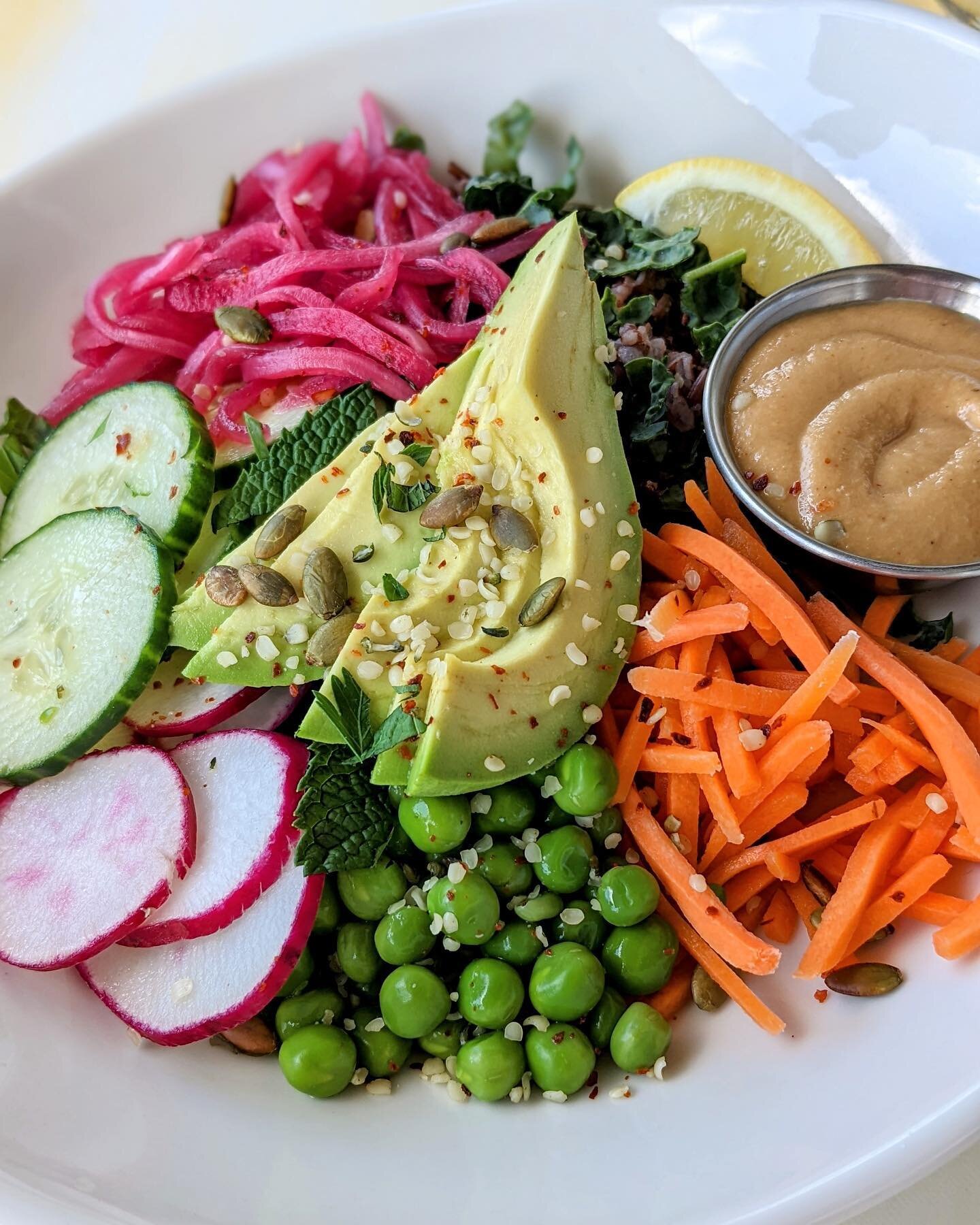 Brighten up tonight&rsquo;s dinner with our colorful Himalayan Red Rice bowl 🌈👌🥰

🌱 himalayan red rice&nbsp;
🌱 kale
🌱 avocado
🌱 seasonal vegetables
🌱 pickled onions
🌱 house-made cashew sauce

Head to the link in our bio to make a reservation