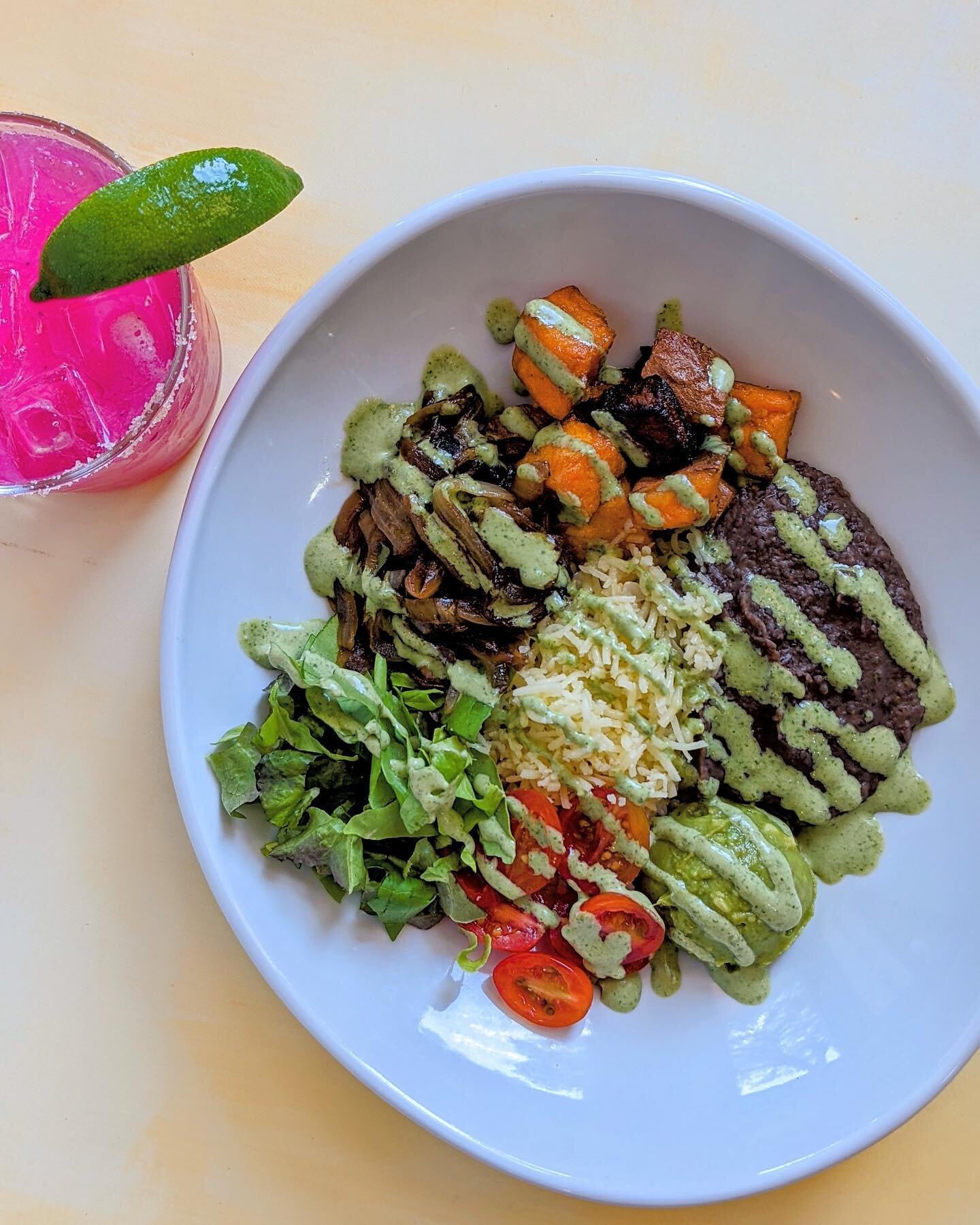 You can turn anything into a bowl... including a taco! 🌮⁠⁠
One more way to enjoy #tacotuesday with our #TacoBowl
⁠⁠
All the goodness - jasmine rice,  black beans, tomatoes, sweet potatoes, homemade cilantro creme, salsa verde, and raw cheddar + the 