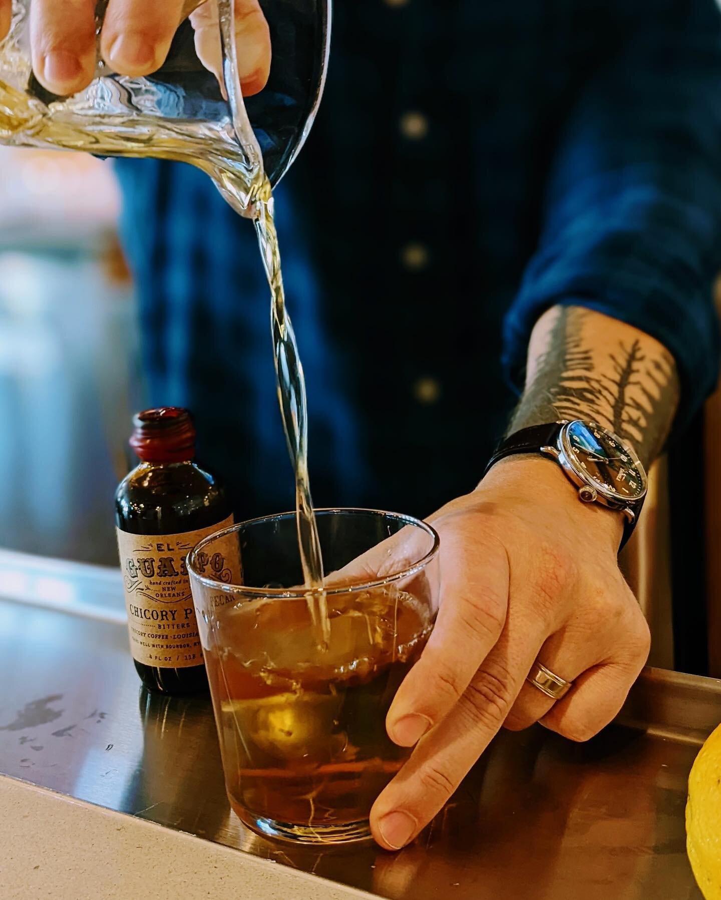 Cheers to the weekend! 🥃 Our Pecan Old Fashion is a perfect balance of rye, amaro nonino, pecan chickory bitters and maple syrup all finished with orange expression. 

Available daily for dine-in Get yours at South 1st or Burnet! Link in bio for men