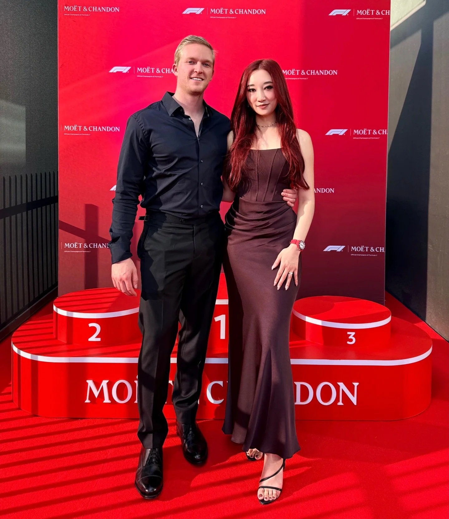 Official F1 viewing party with Mo&euml;t &amp; Chandon 🏁 Hosted by @thewineroom.nz @davenash @_chefry_ &mdash; Thank you for having us x