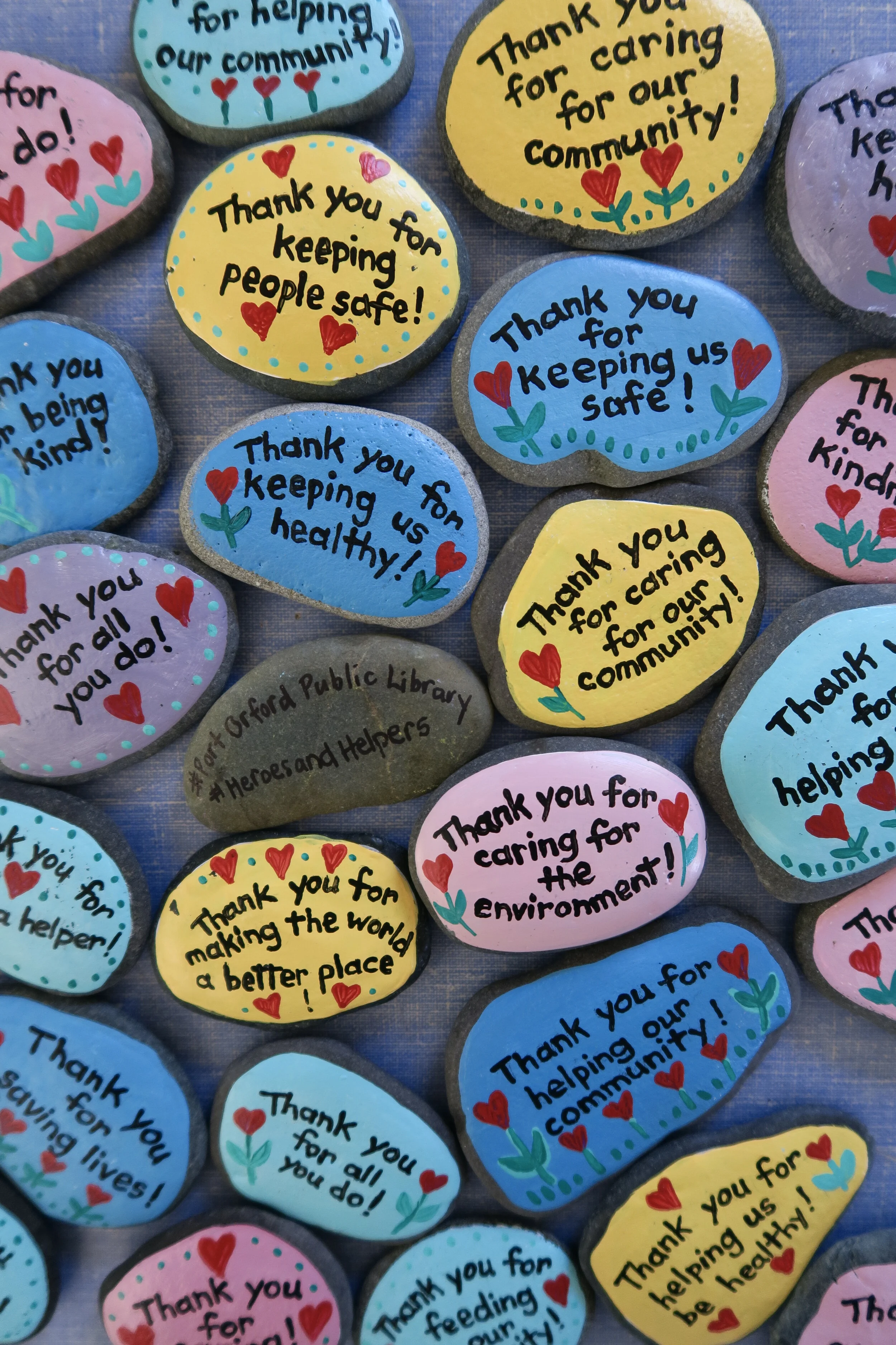 Art created during the Port Orford Library "Heroes & Helpers" Public Art Project in 2021. Photo provided by Cheryl Frances.