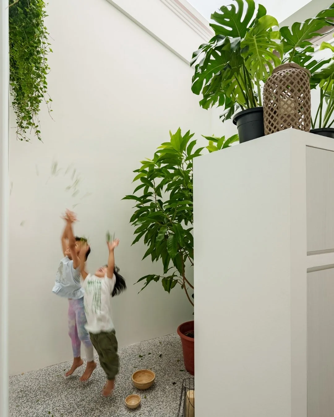 Maintaining its heritage charm, the interiors of the Bukit Timah Shophouse were re-structured to house co-living units above with a separate rear entrance detached from the ground floor commercial unit. 

A rear court and central courtyard provided t