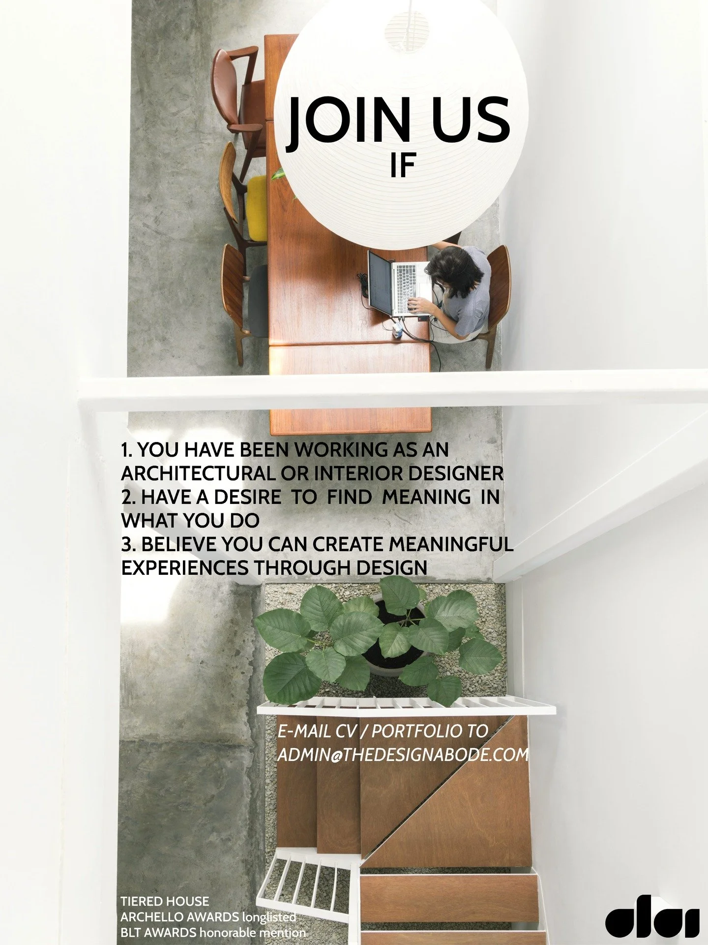 If you enjoy crafting meaningful human-centric spaces as much as we do, we'd love to chat - get in touch if you're an Architectural Designer with at least 3 years of experience or an Interior Designer with at least 1 year of experience.
E-mail CV and