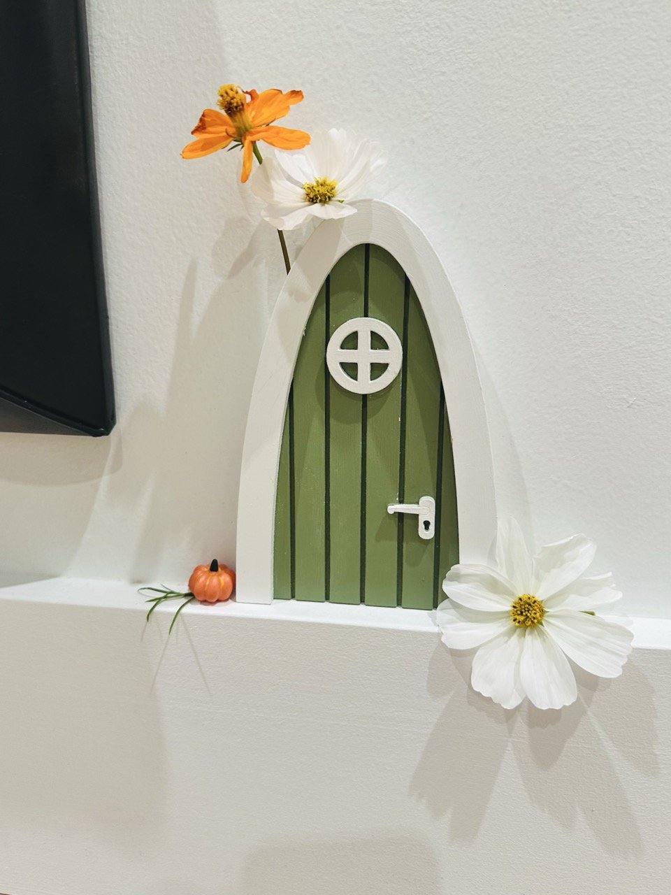 tooth fairy door decorated for fall