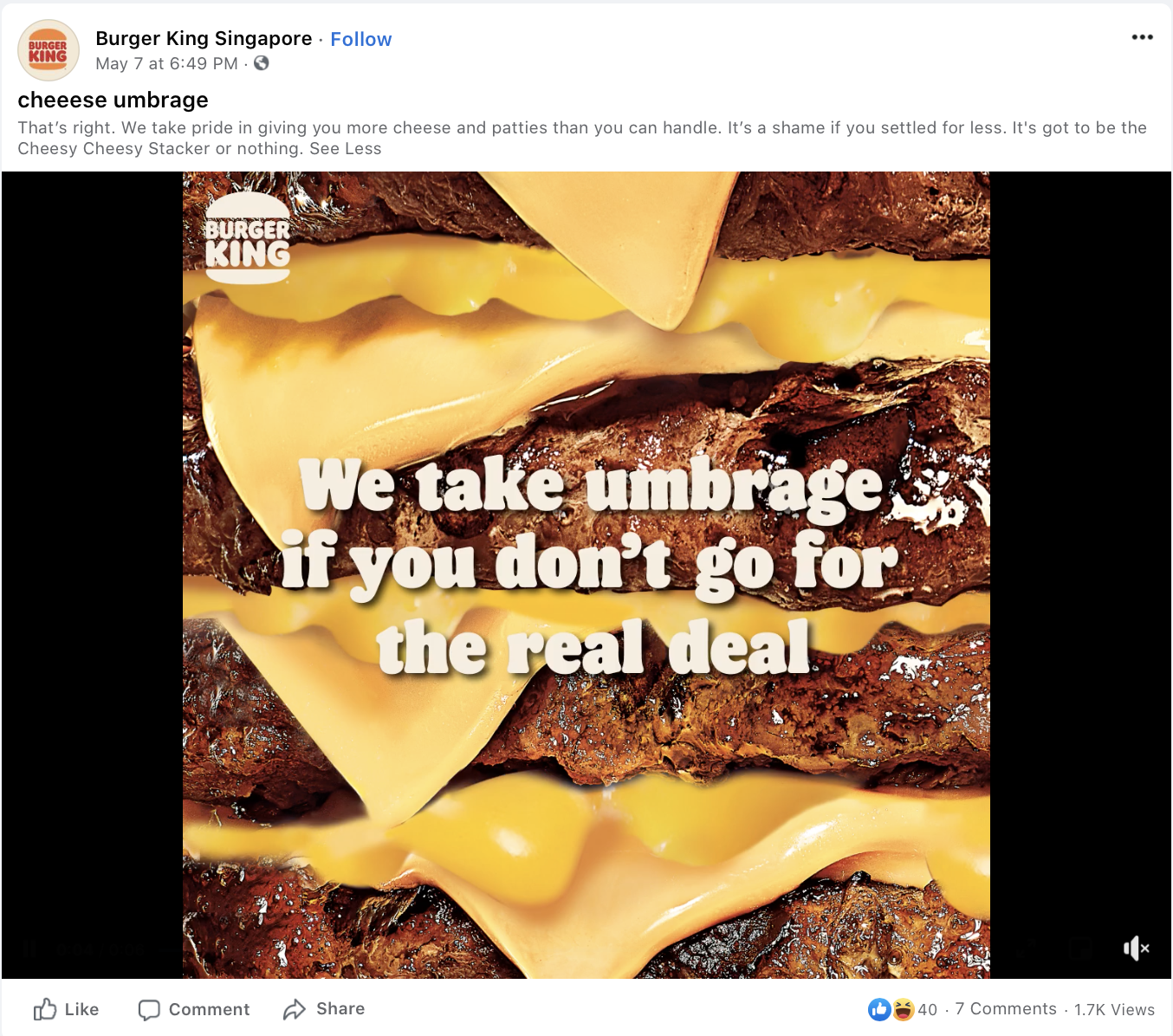 Image from Burger King’s Facebook