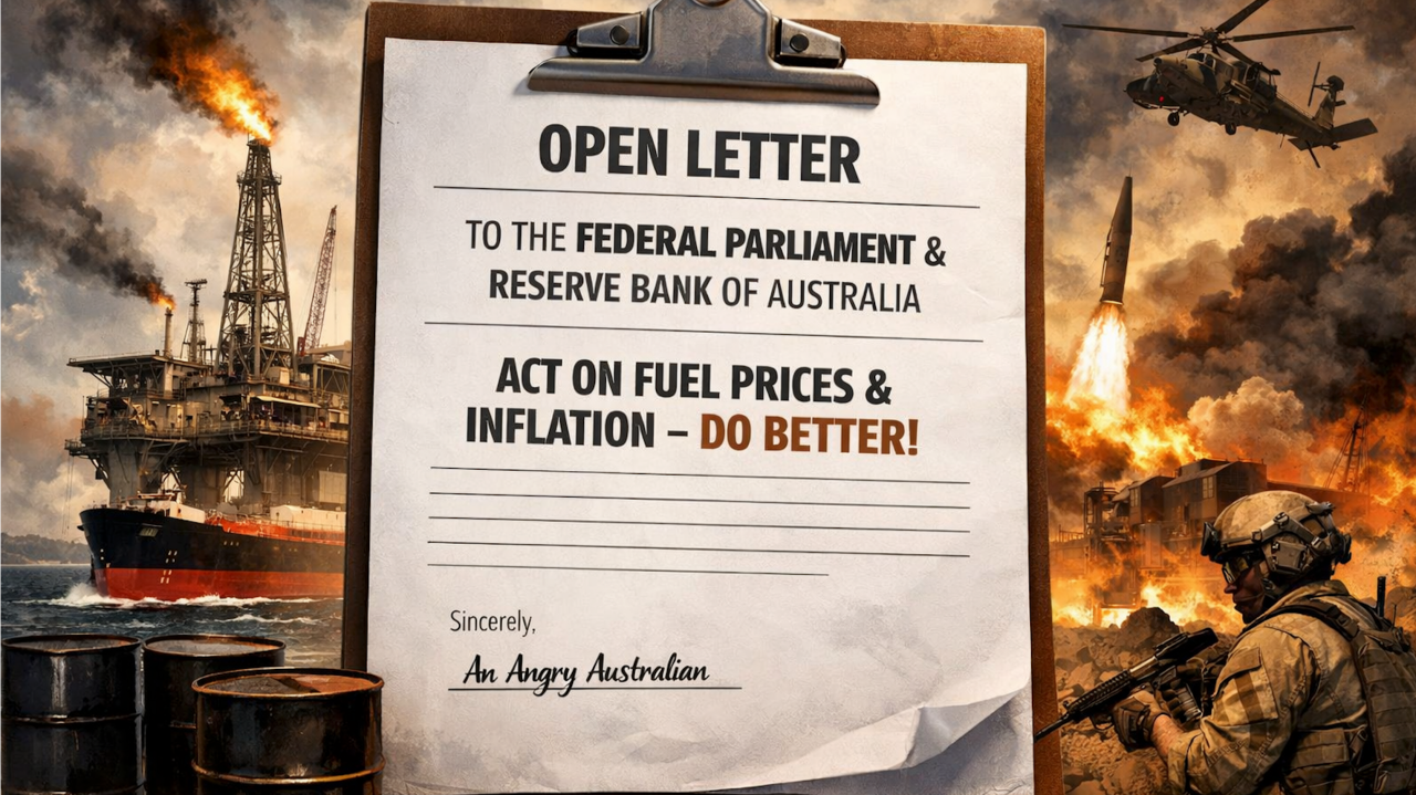 An Open Letter to the Federal Parliament and the Reserve Bank of Australia