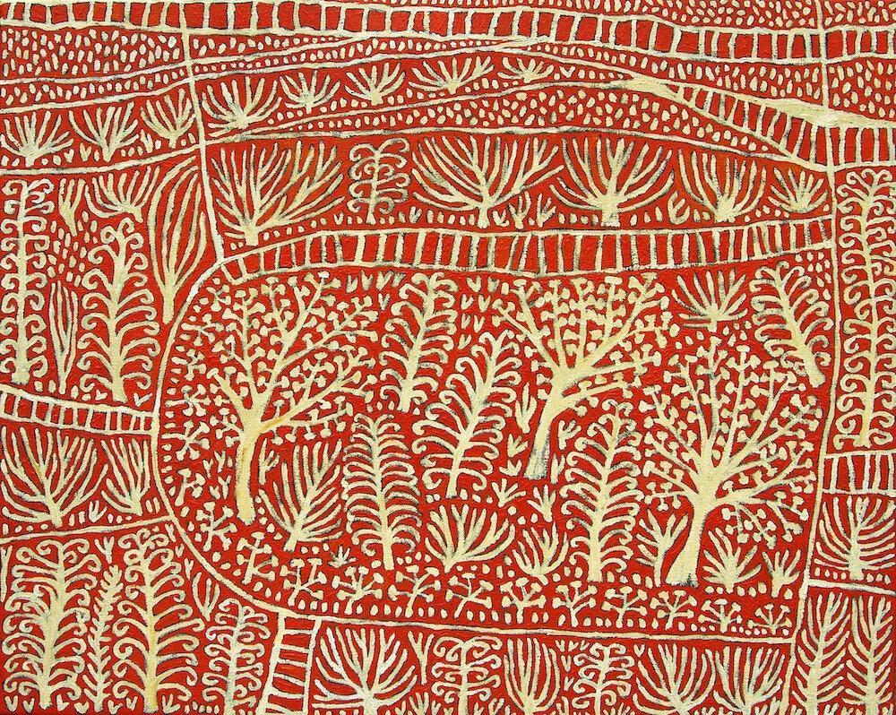 Kintore Trip 2008 Acrylic on linen 80 x 100 cm
