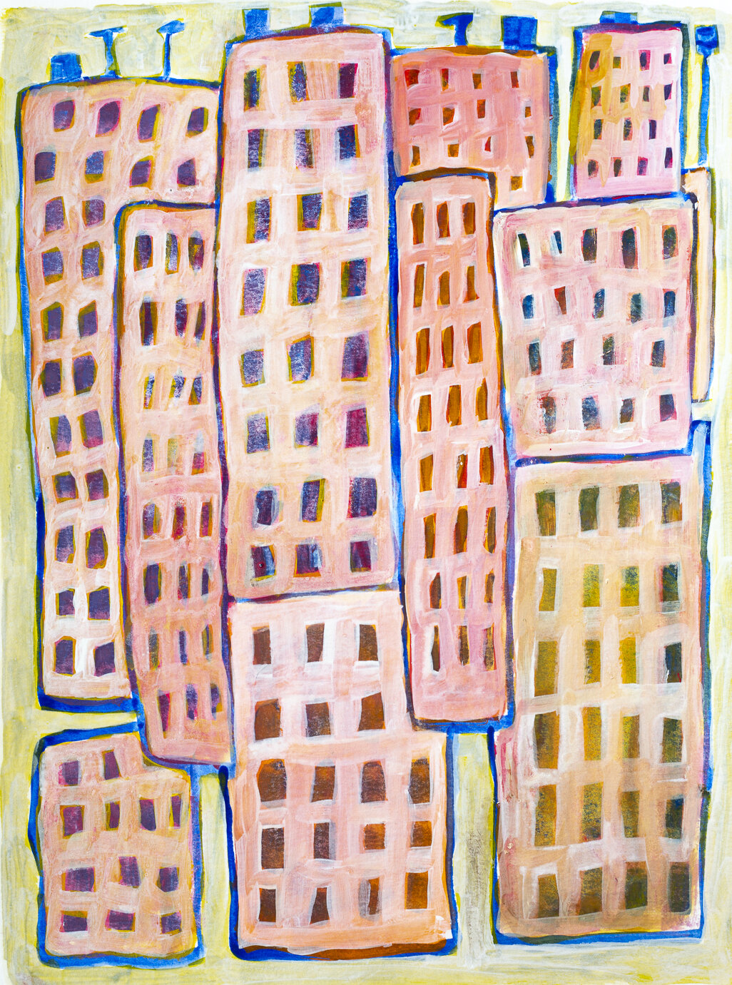 Manhattan II 2019 Gouache on paper 28.2 x 20.5 cm