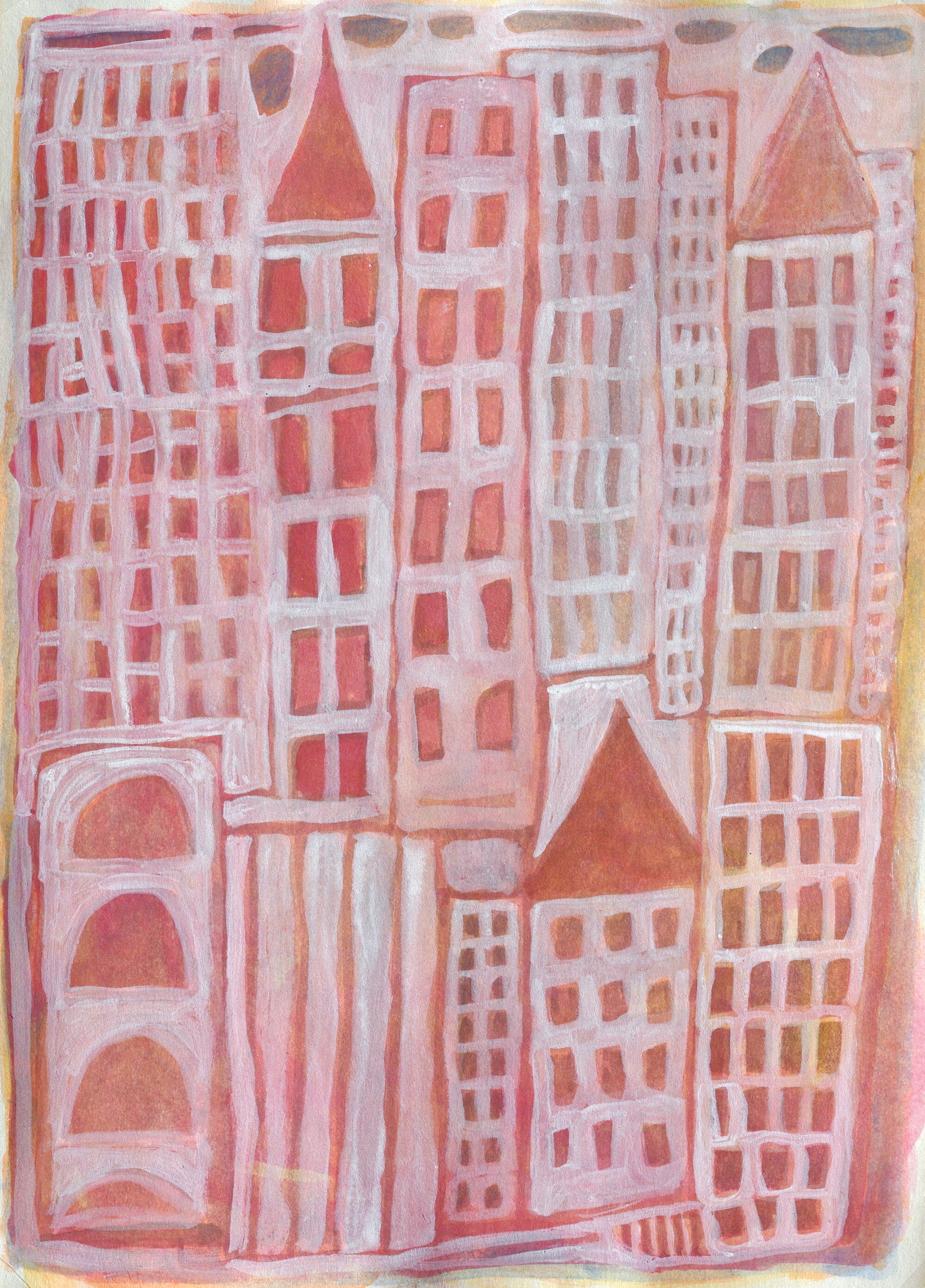 Manhattan VI 2019 Gouache on paper 28.2 x 20.5 cm