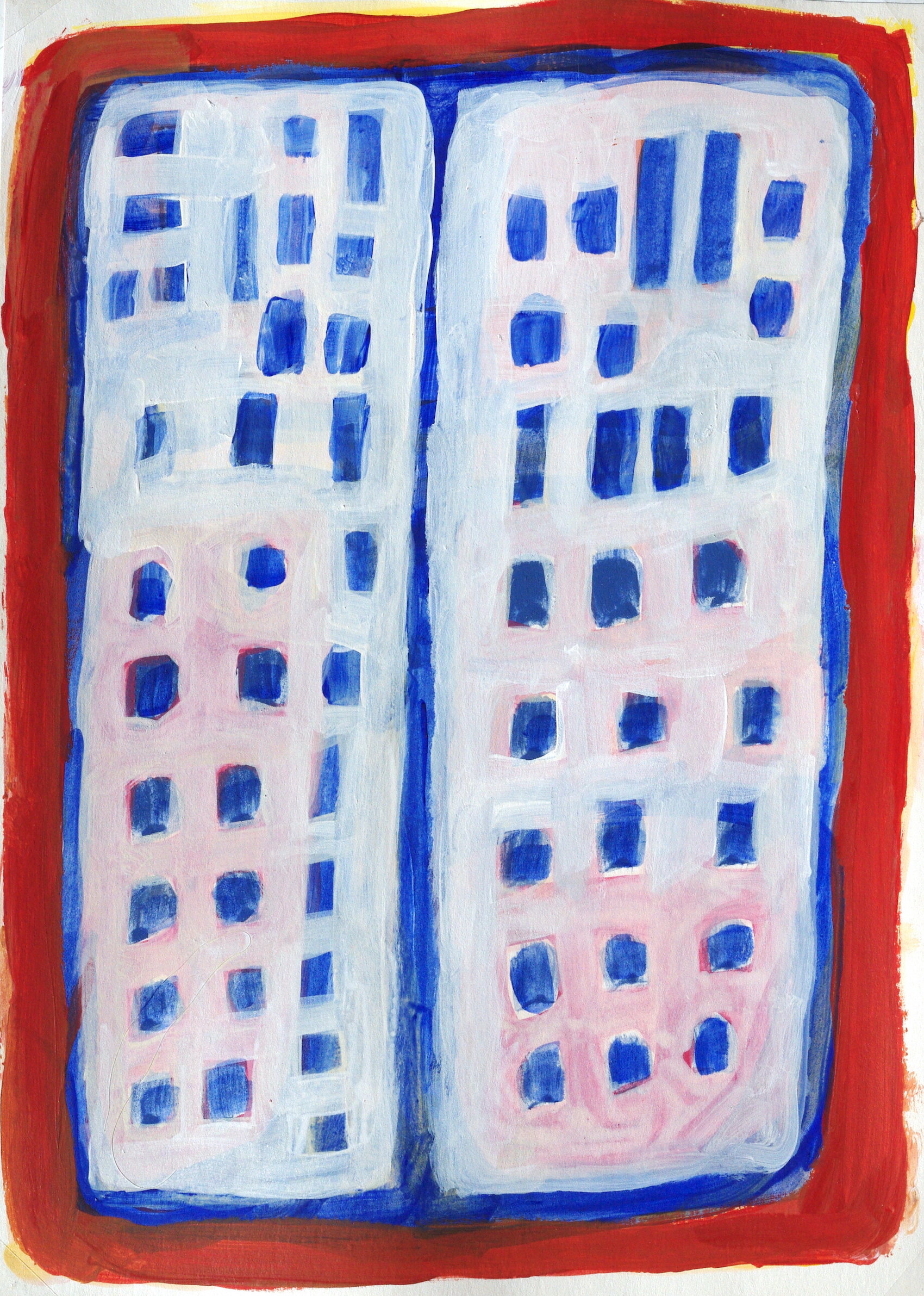 Manhattan VII 2019 Gouache on paper 28.2 x 20.5 cm