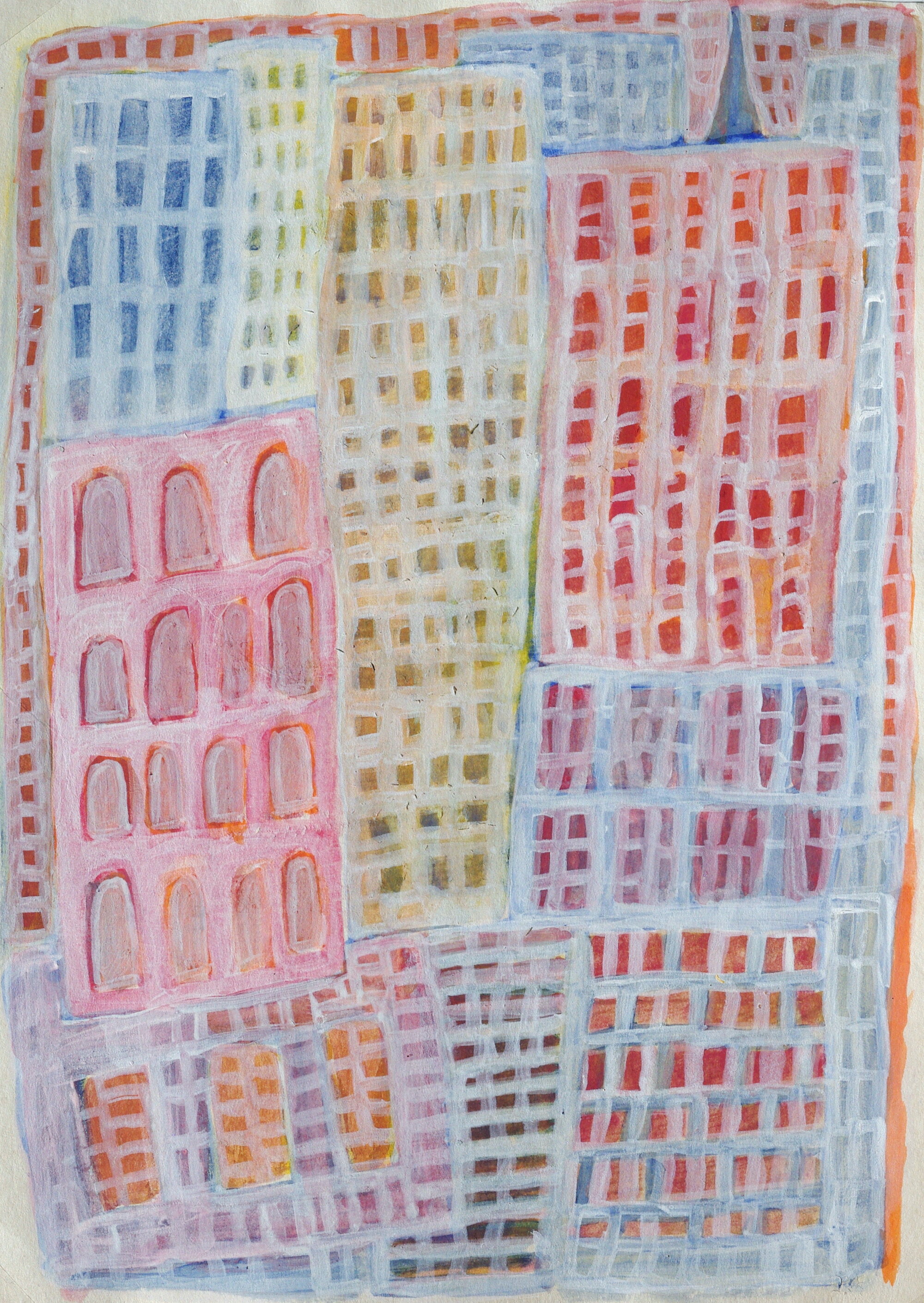 Manhattan IX 2019 Gouache on paper 28.2 x 20.5 cm