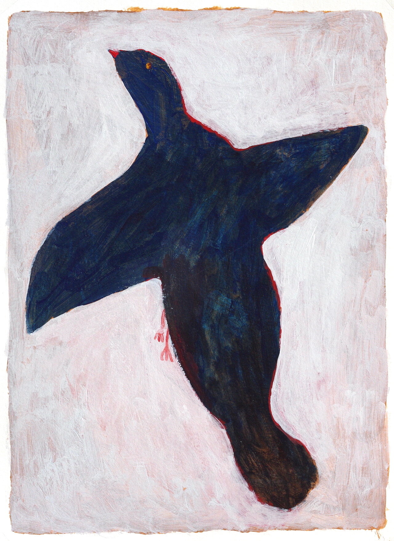 Blackbird (after B.T.) 2019 Acrylic on paper 30.3 x 22.7 cm