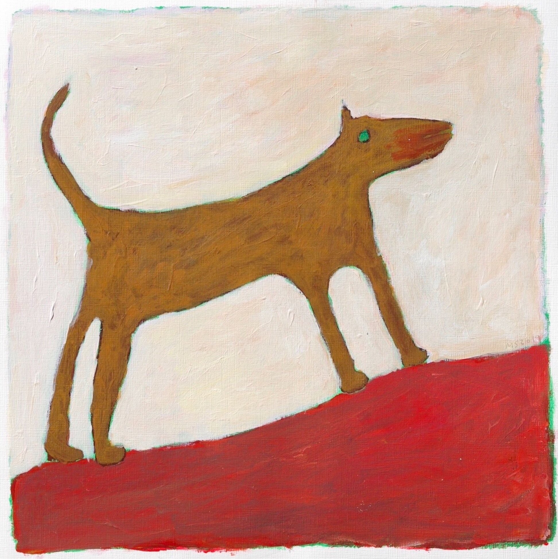Dog 2019 Acrylic on paper 33 x 33 cm