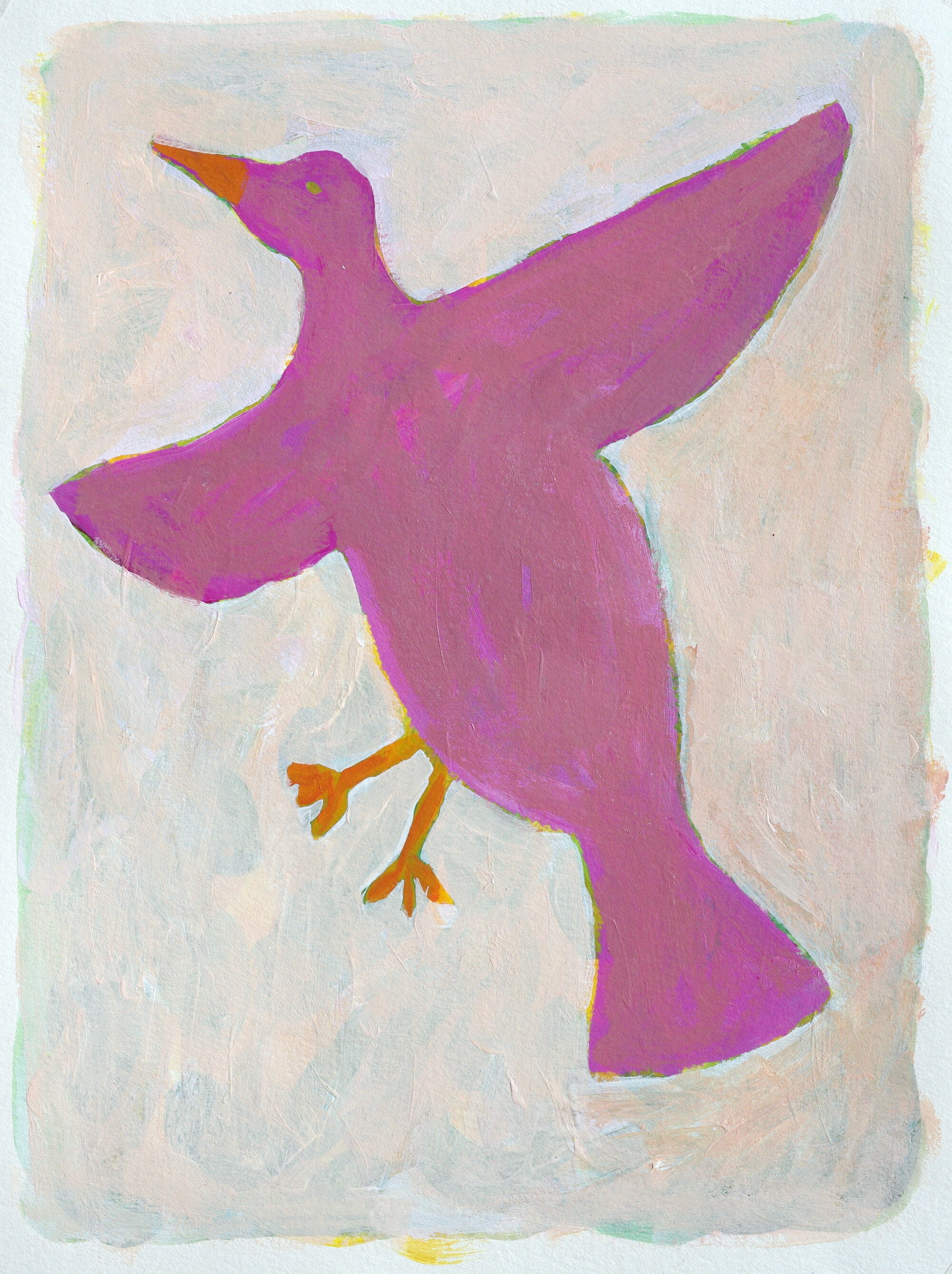 The Bird 2019 Acrylic on paper 30.3 x 22.7 cm