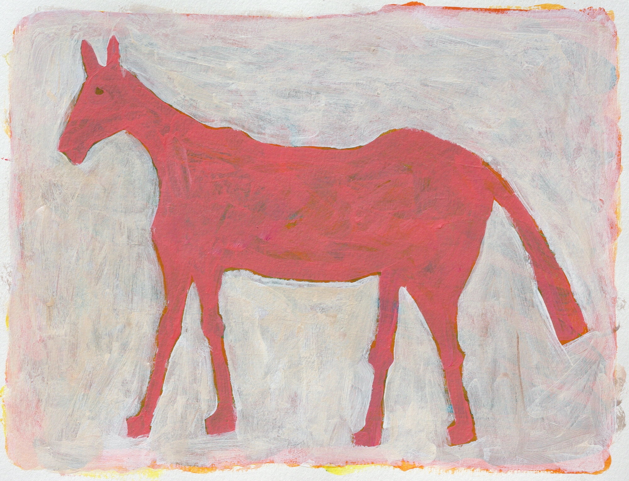 The Horse 2019 Acrylic on paper 22.7 x 30.3 cm