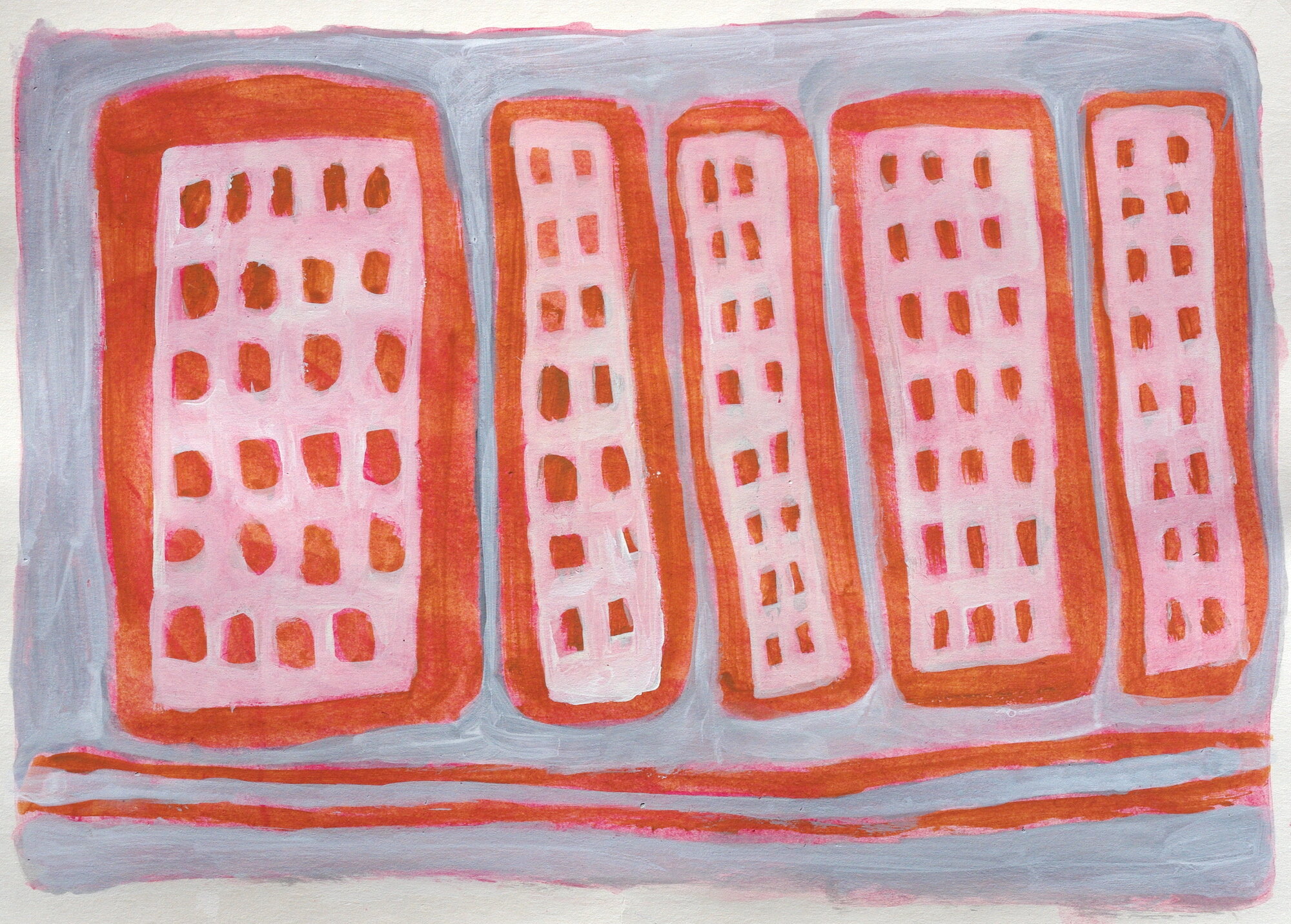 Queens 2019 Gouache on paper 20.5 x 28.2 cm