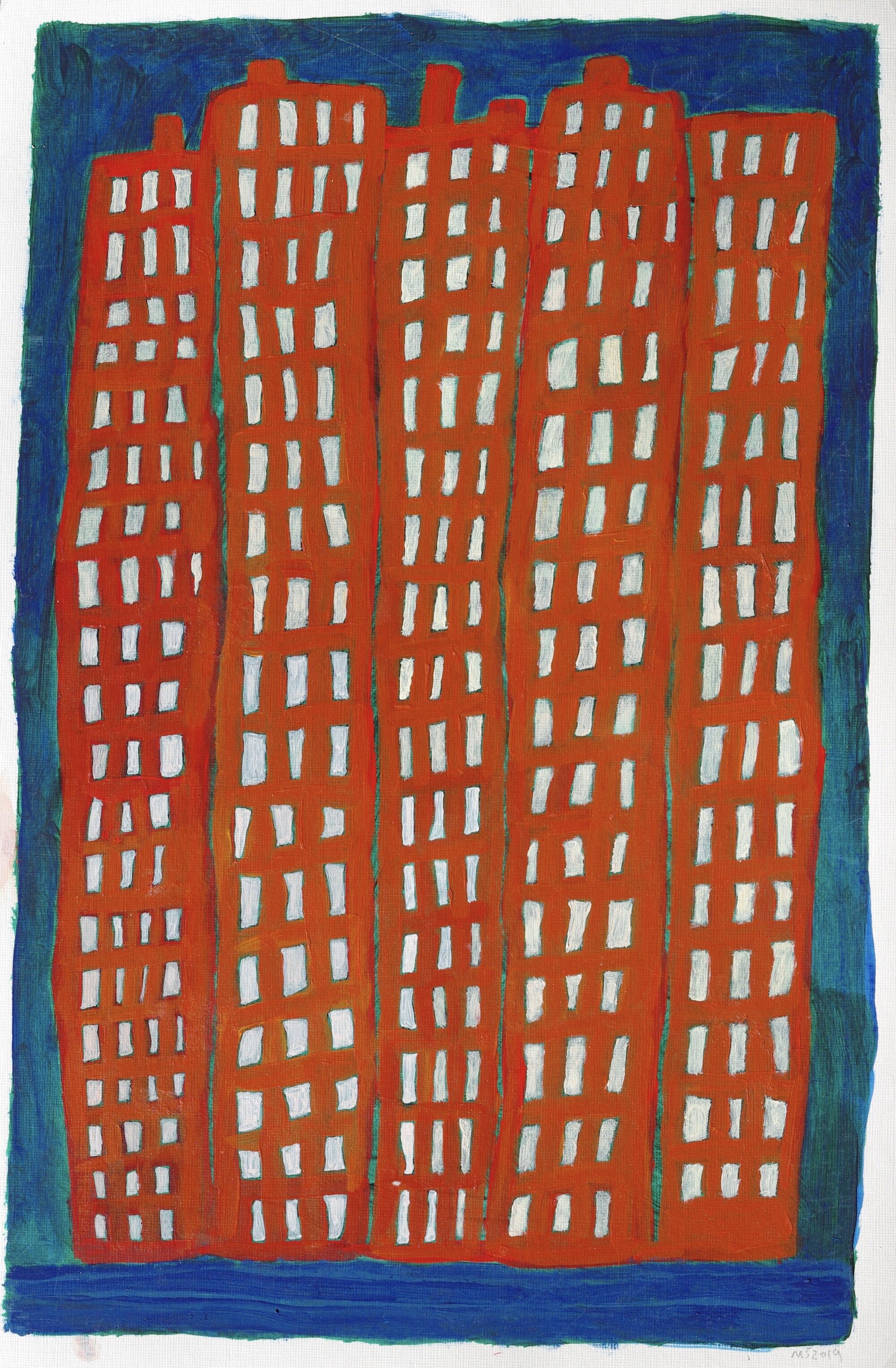 Hell’s Kitchen 2019 Acrylic on paper 45.5 x 33 cm