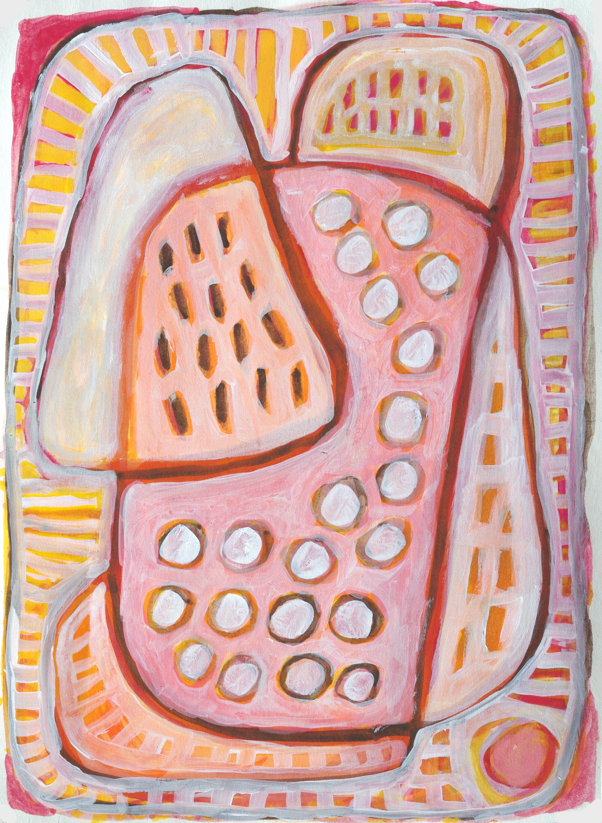 Corner Store II 2019 Acrylic on paper 28.5 x 20.7 cm