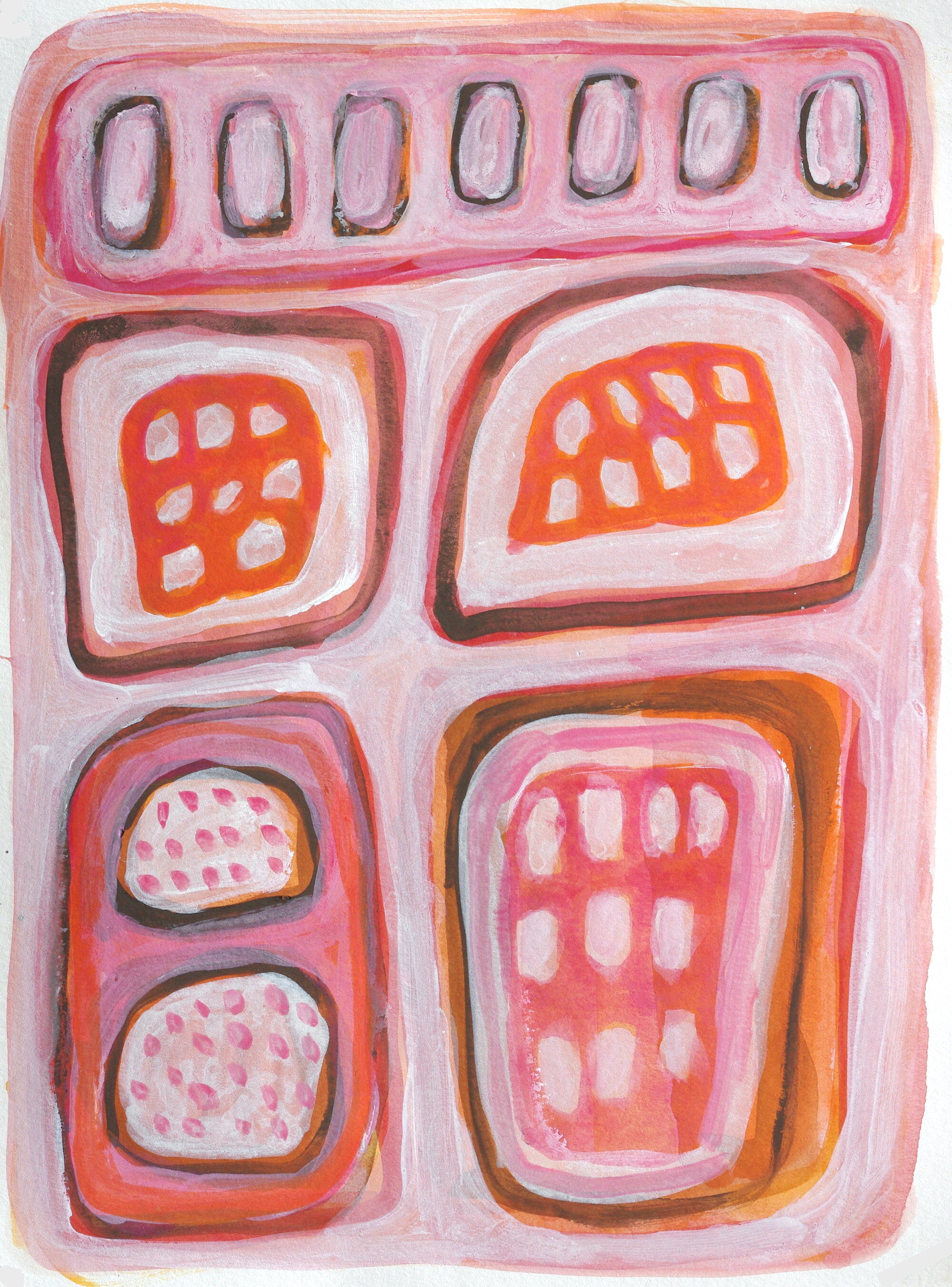 Corner Store 2019 Acrylic on paper 30.3 x 22.7 cm