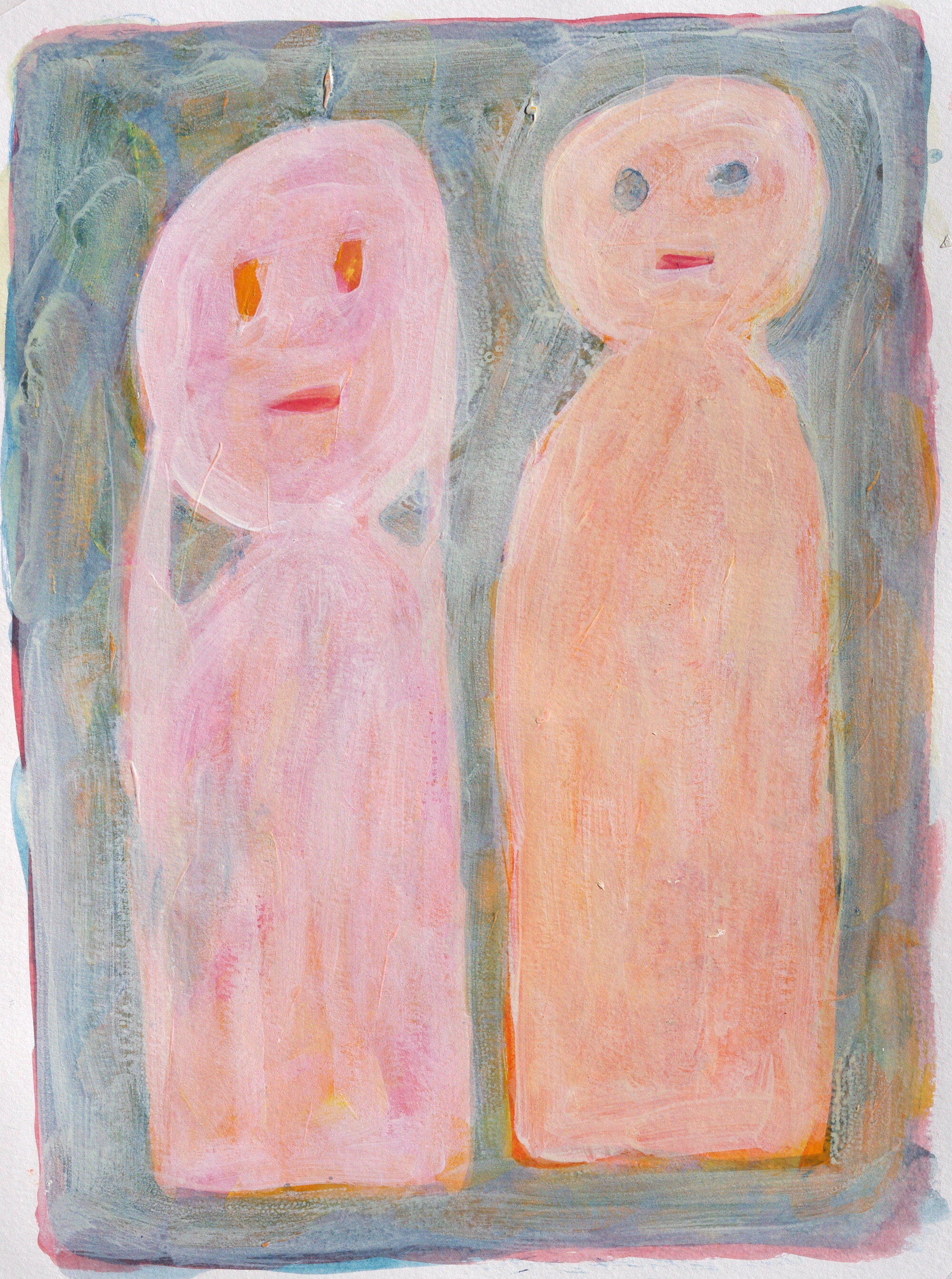 New York Dolls 2019 Acrylic on paper 30.3 x 22.7 cm