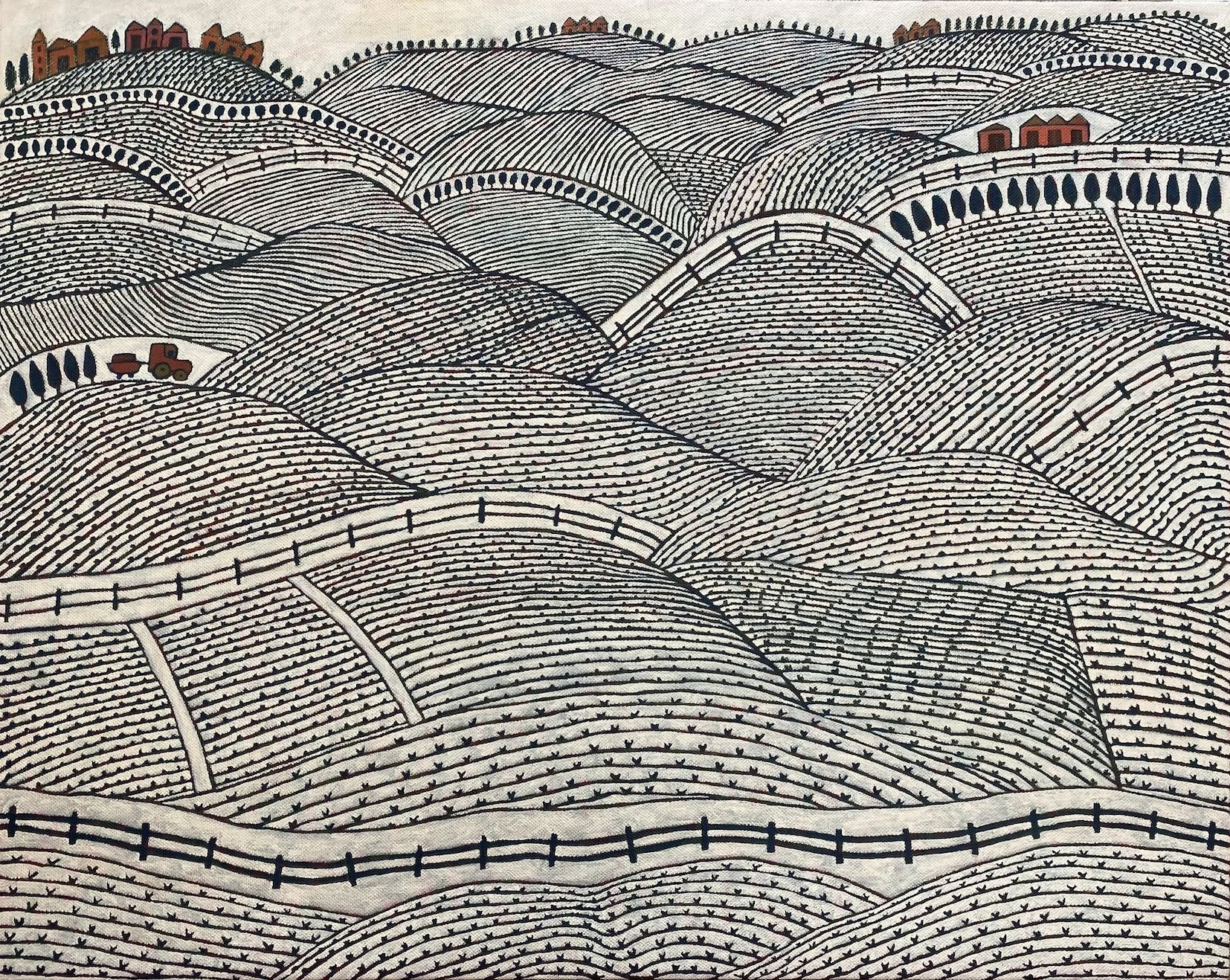 The Vineyards 2023 Acrylic on linen 122 X 152 cm