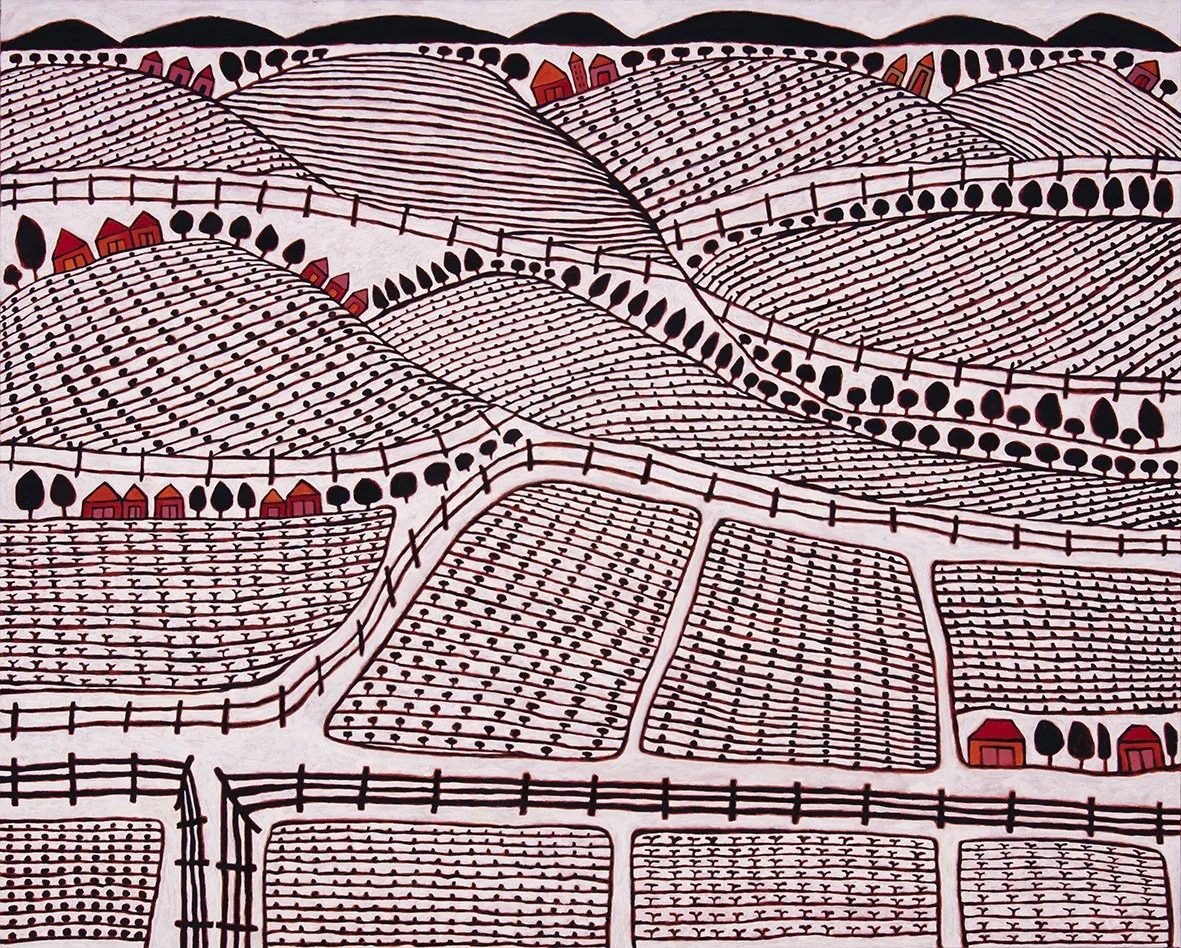 View to the vineyards 2023 Acrylic on linen 122 × 152 cm