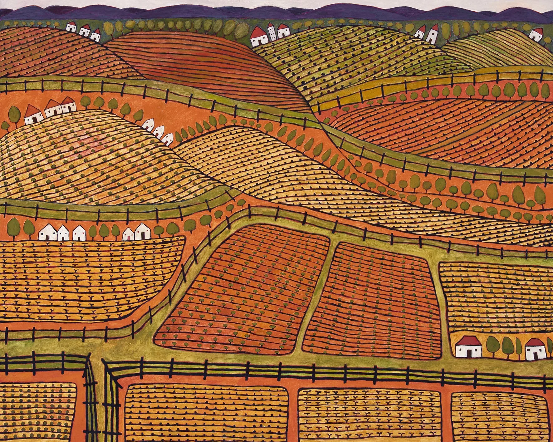   View to the vineyards  2026 Acrylic on linen 122 × 152 cm 