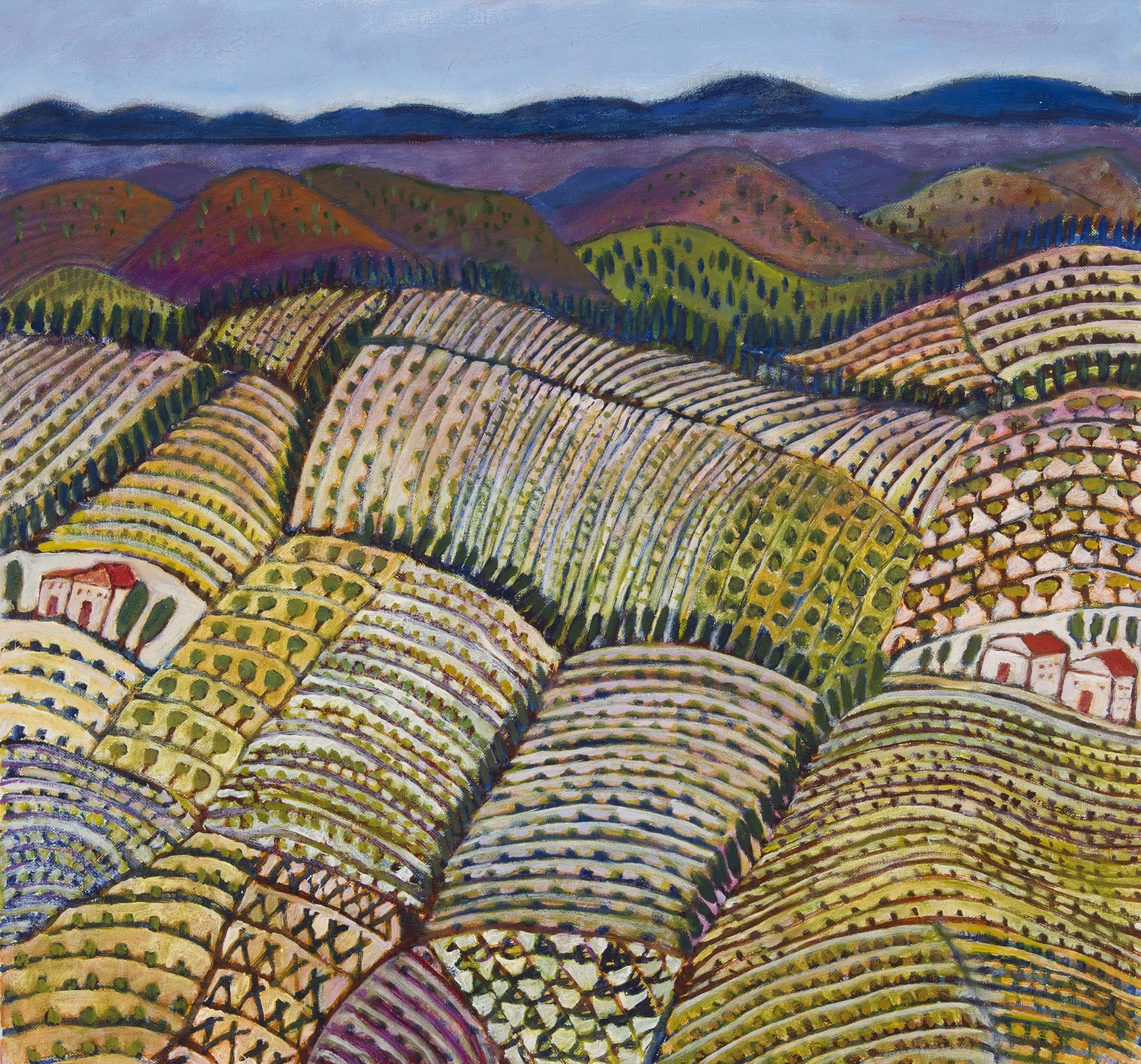   The hills near Brisighella II  2026 Oil on linen 51 × 61 cm 