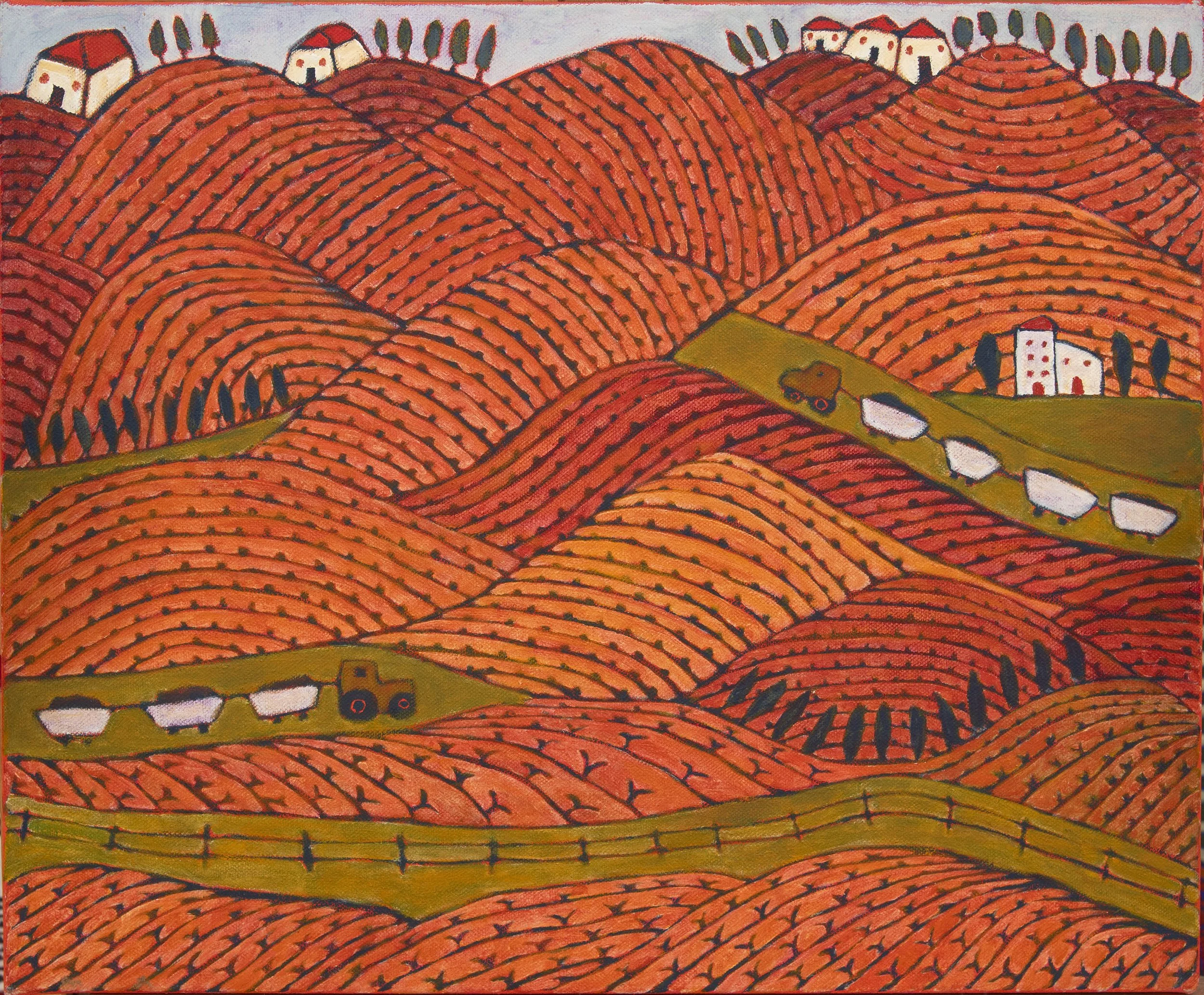   The harvest in the valley II  2026 Acrylic on linen 51 × 61 cm 
