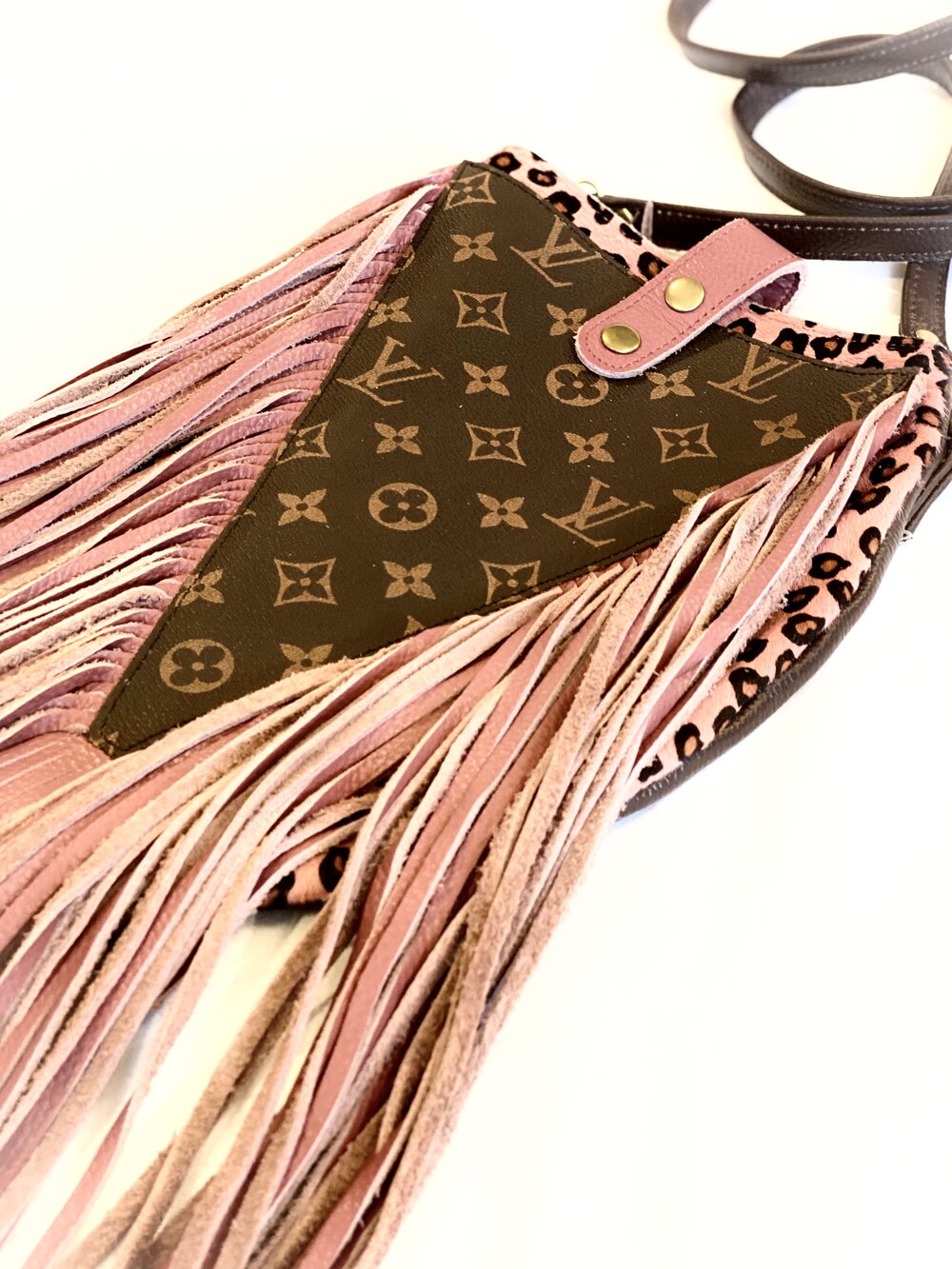 pink and brown lv purse