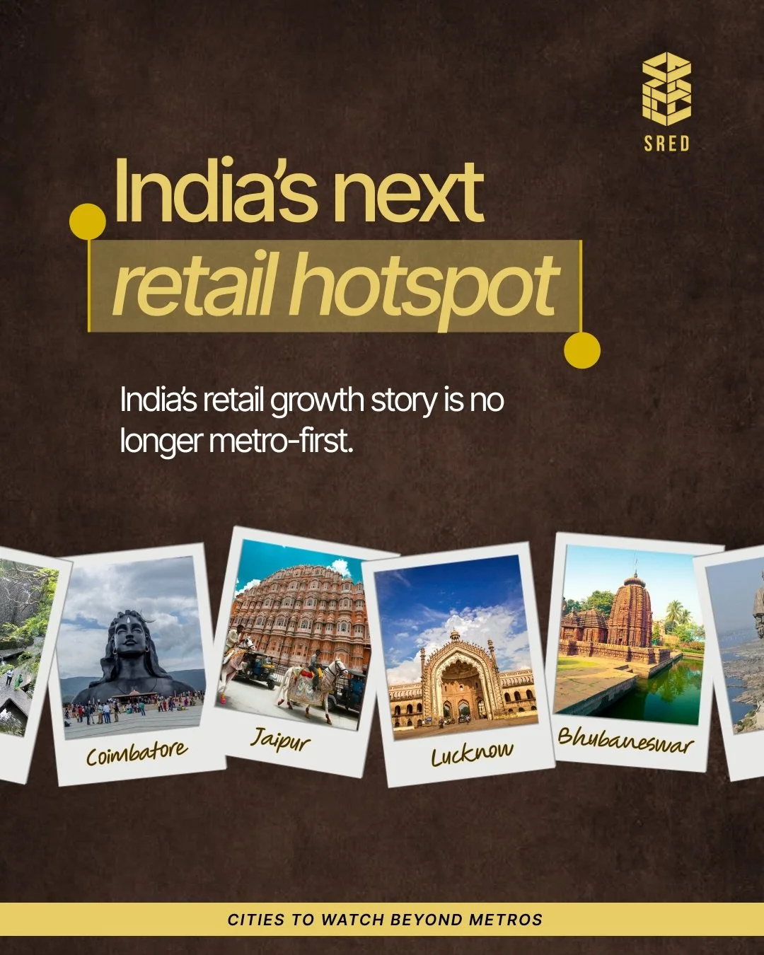 Beyond metros, the next retail revolution is already unfolding. 

New cities, new consumers, new stories, this is where the future of retail begins.

Do you think the cities will take over the metros soon ? 

#BeyondMetros #NextGenRetail #IndiaRetail