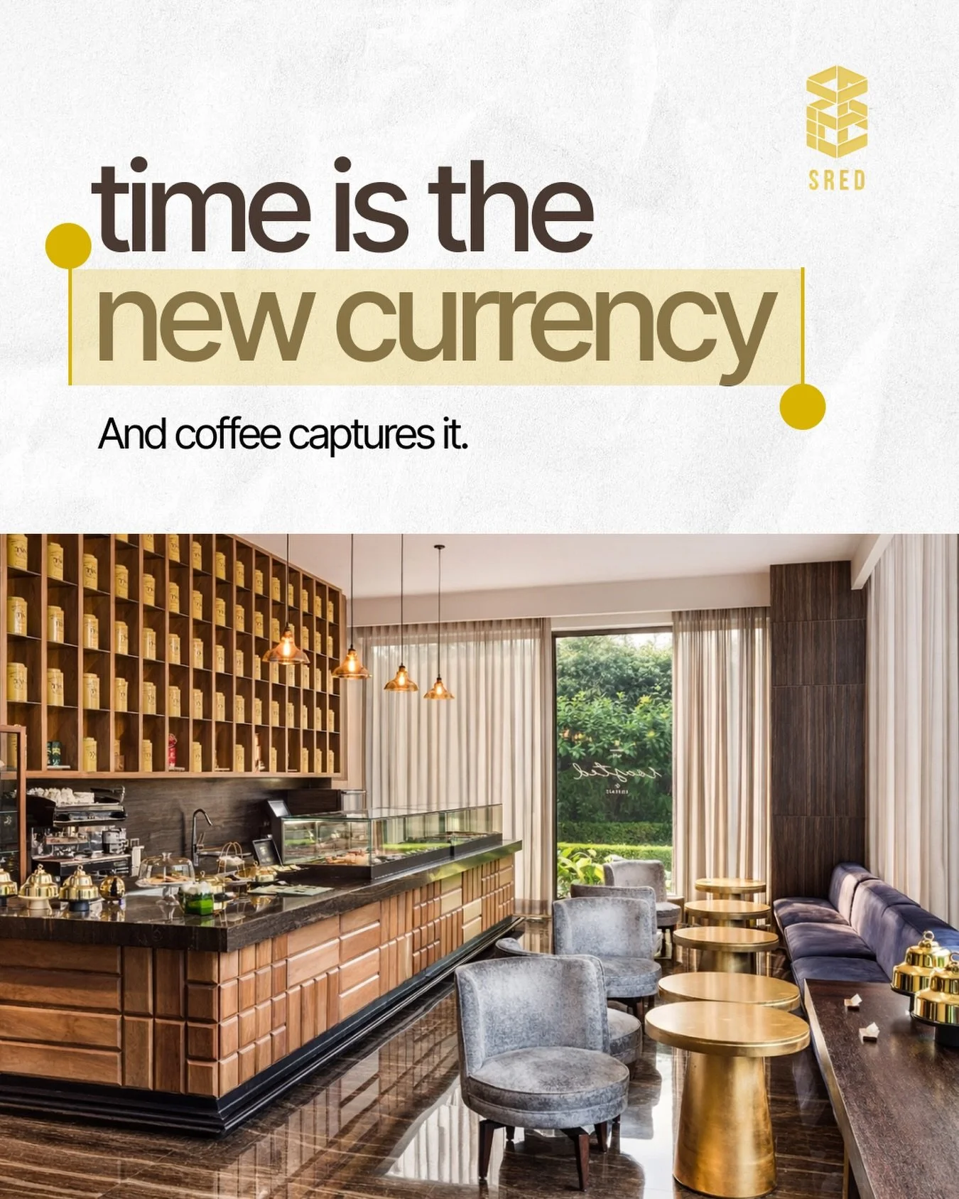 In a world that never slows down, coffee is where time finds you. 
A pause, a conversation, a quiet moment - all brewed into one. 

Because some space don&rsquo;t just serve - they give back time. 

#urbanstyle #lifestylespace #cityspace #sred