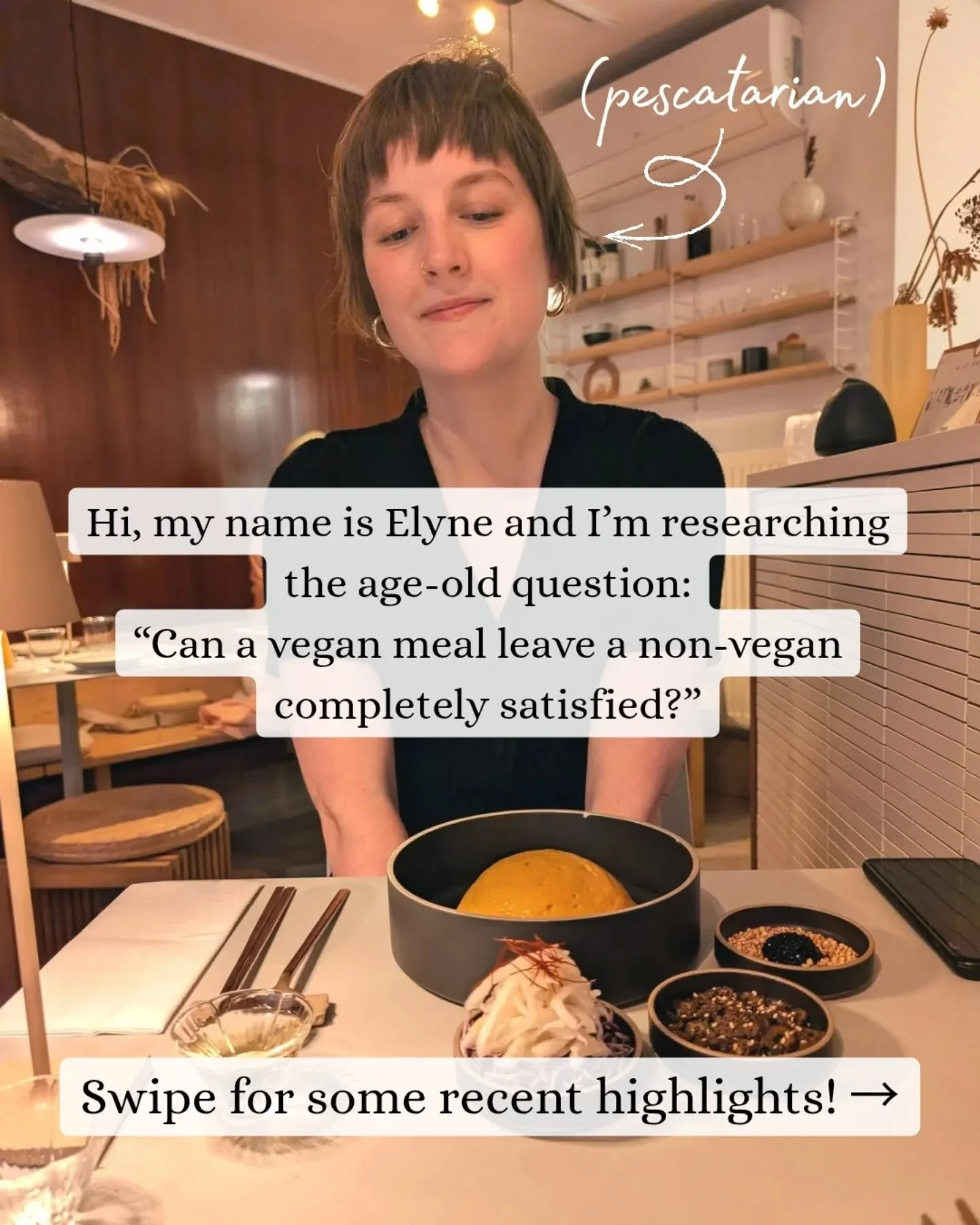 3 reasons to try the vegan option, even as a non-vegan:
1️⃣ To try new things! Expand your palate! Live a little!
2️⃣ To tread a little lighter on the planet 🌱
3️⃣ To show restaurants that make the effort of offering a vegan option (and doing it wel
