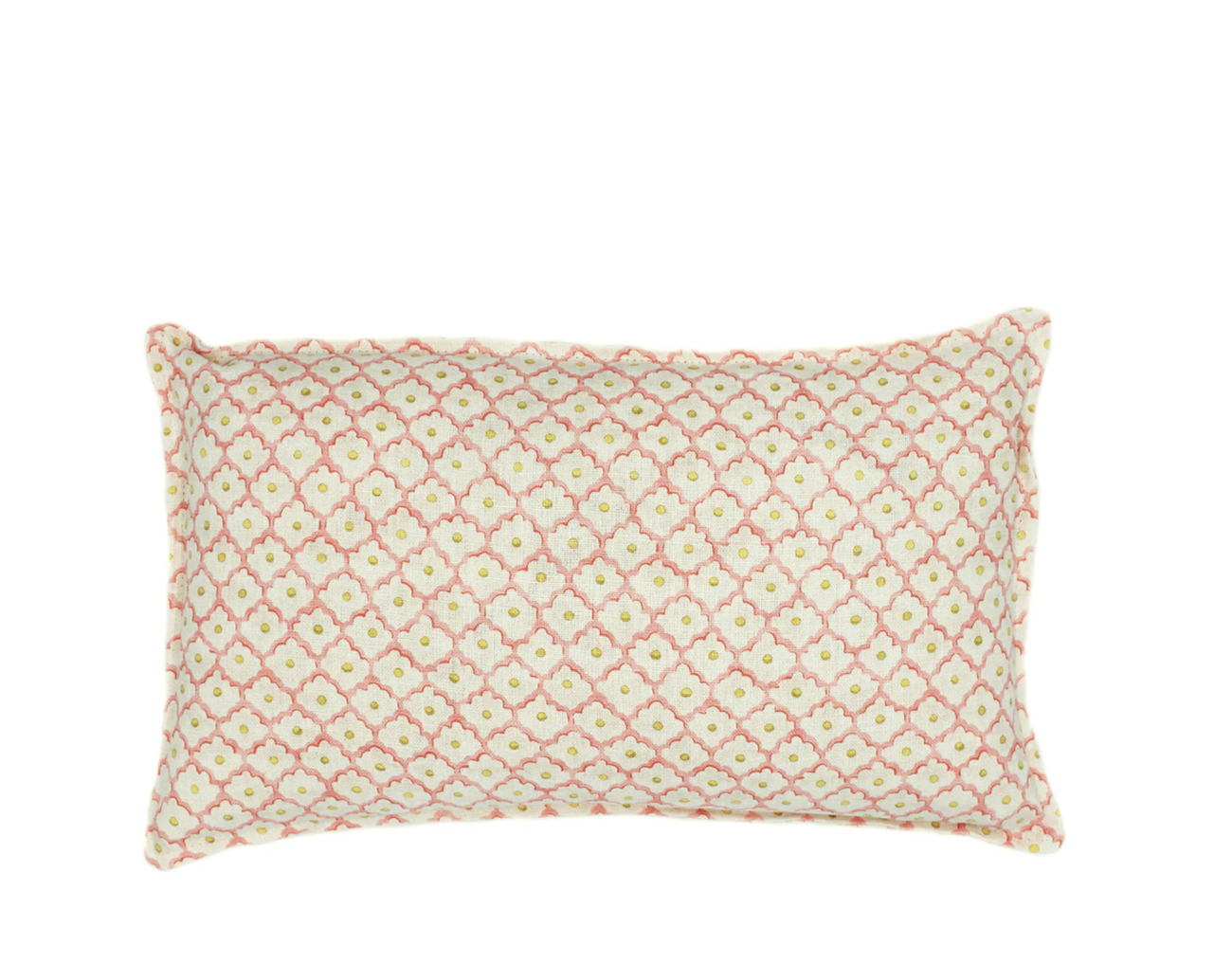 Rectangular Scatter Cushion in Linwood Buttons Pink Icing