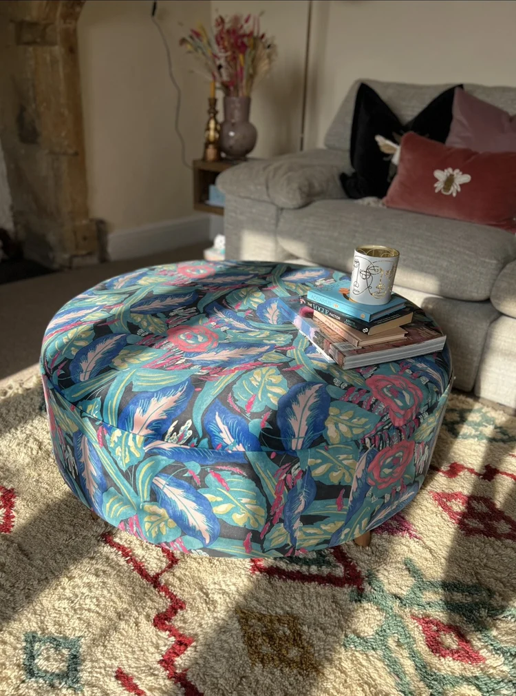 Dressing Table Pouffe in William Morris Willow Bough — Sparrow & Plumb ...