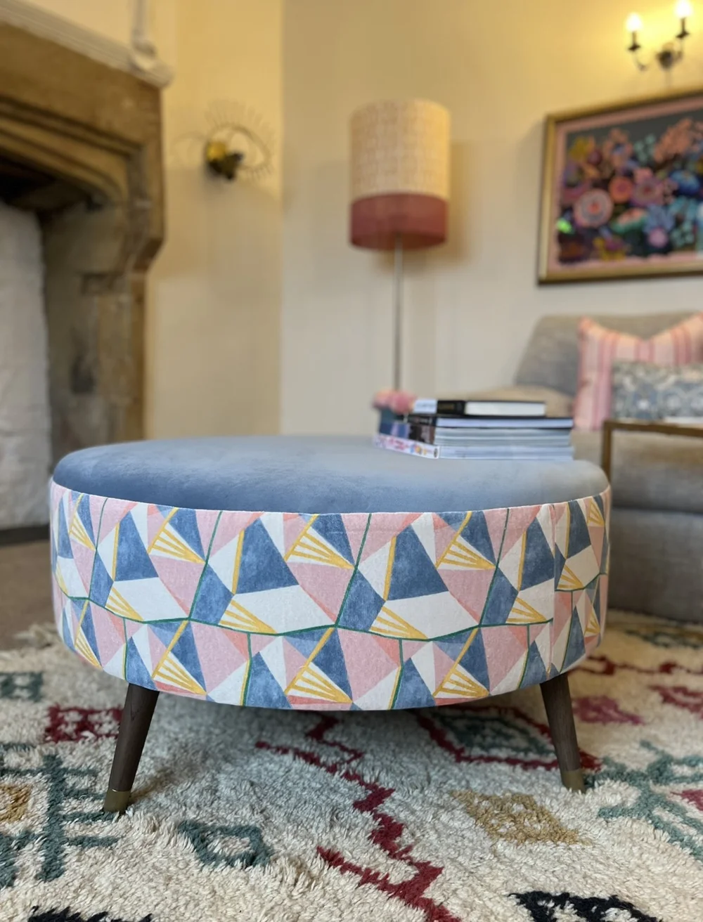 Velvet Abstract Coffee Table — Sparrow & Plumb Furniture, Ottomans and ...